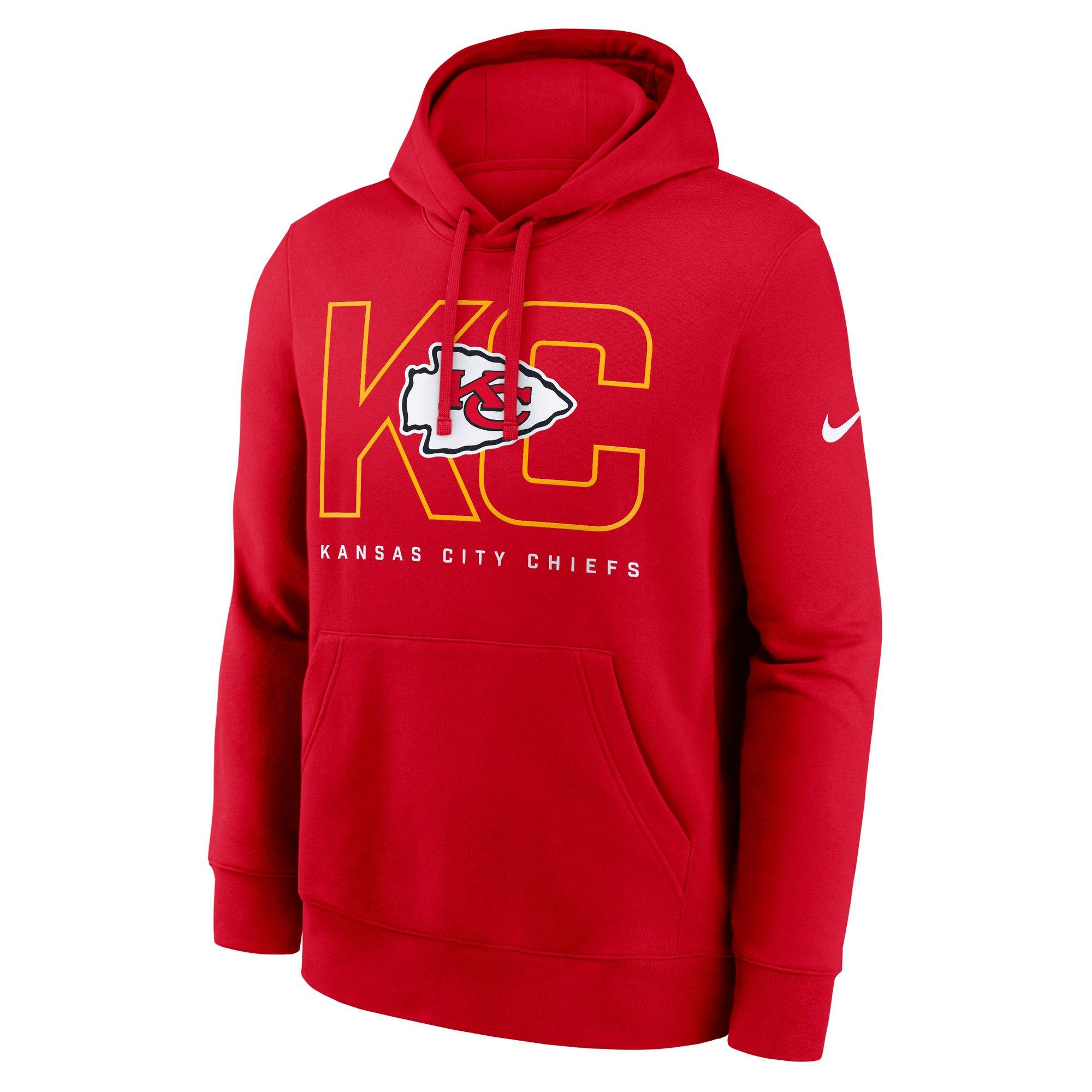 Nike Men's Kansas City Chiefs 2025 Club Hoodie-Red - RED Thumbnail View 1