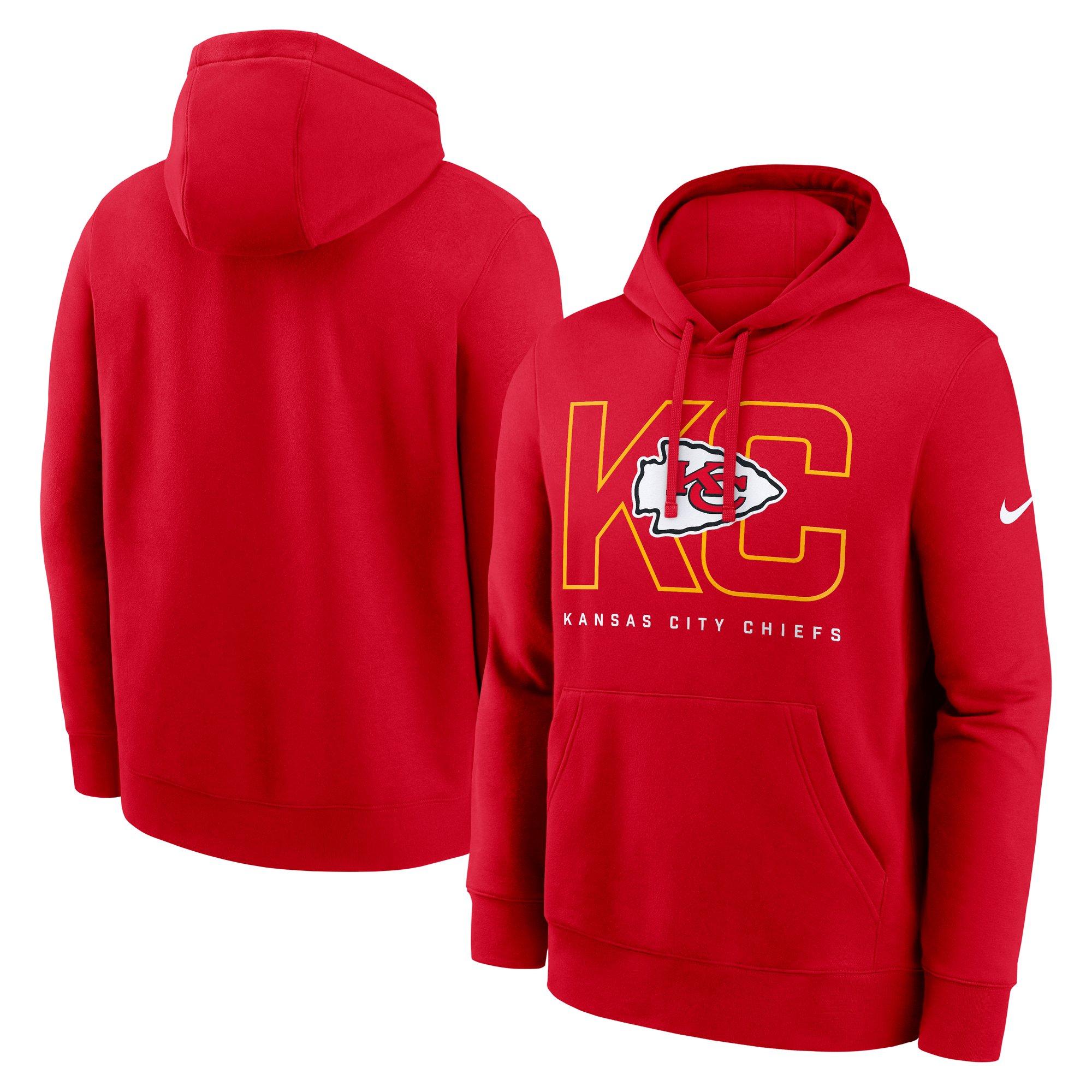 Nike Men's Kansas City Chiefs 2025 Club Hoodie-Red - RED Thumbnail View 3