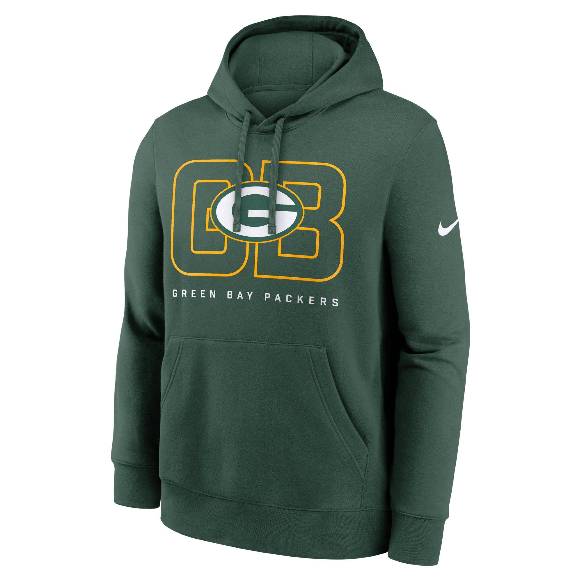 Nike Men's Green Bay Packers 2025 Club Hoodie-Green - GREEN Thumbnail View 1