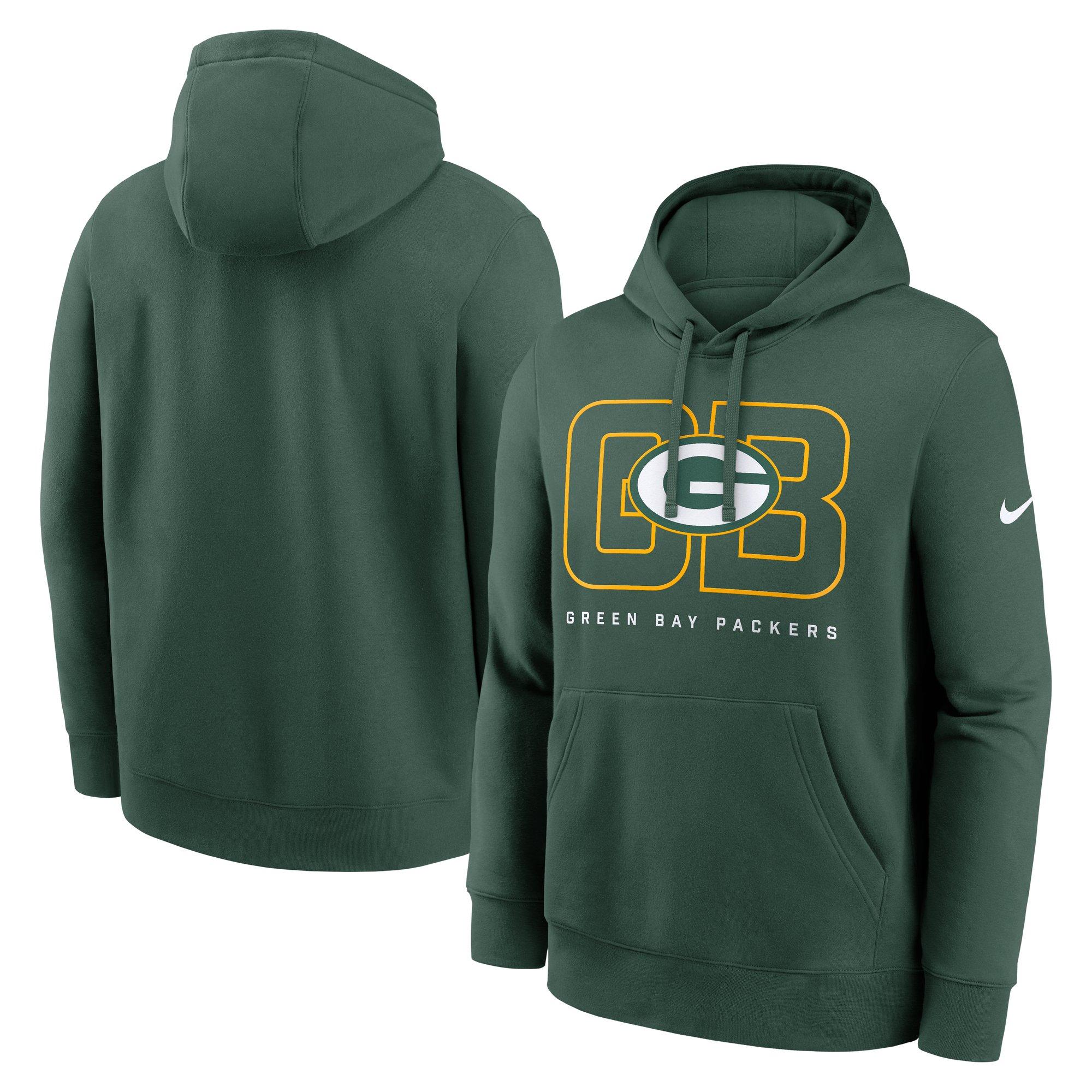 Nike Men's Green Bay Packers 2025 Club Hoodie-Green - GREEN Thumbnail View 3