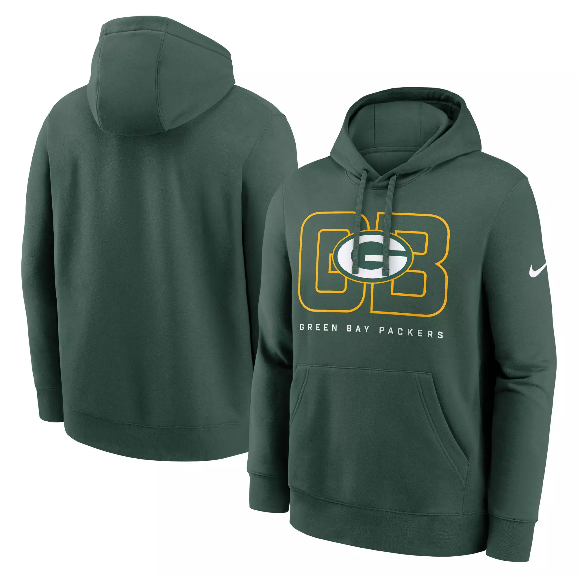 Nike Men's Green Bay Packers 2025 Club Hoodie-Green - GREEN