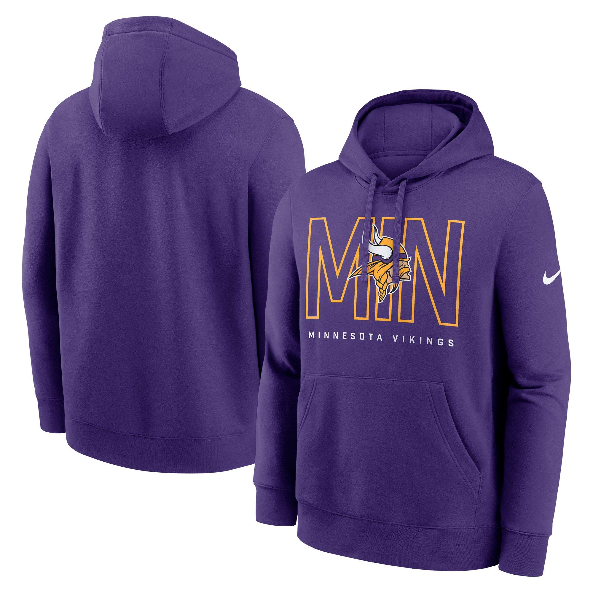 Nike Men's Minnesota Vikings 2025 Club Hoodie-Purple - PURPLE Thumbnail View 3