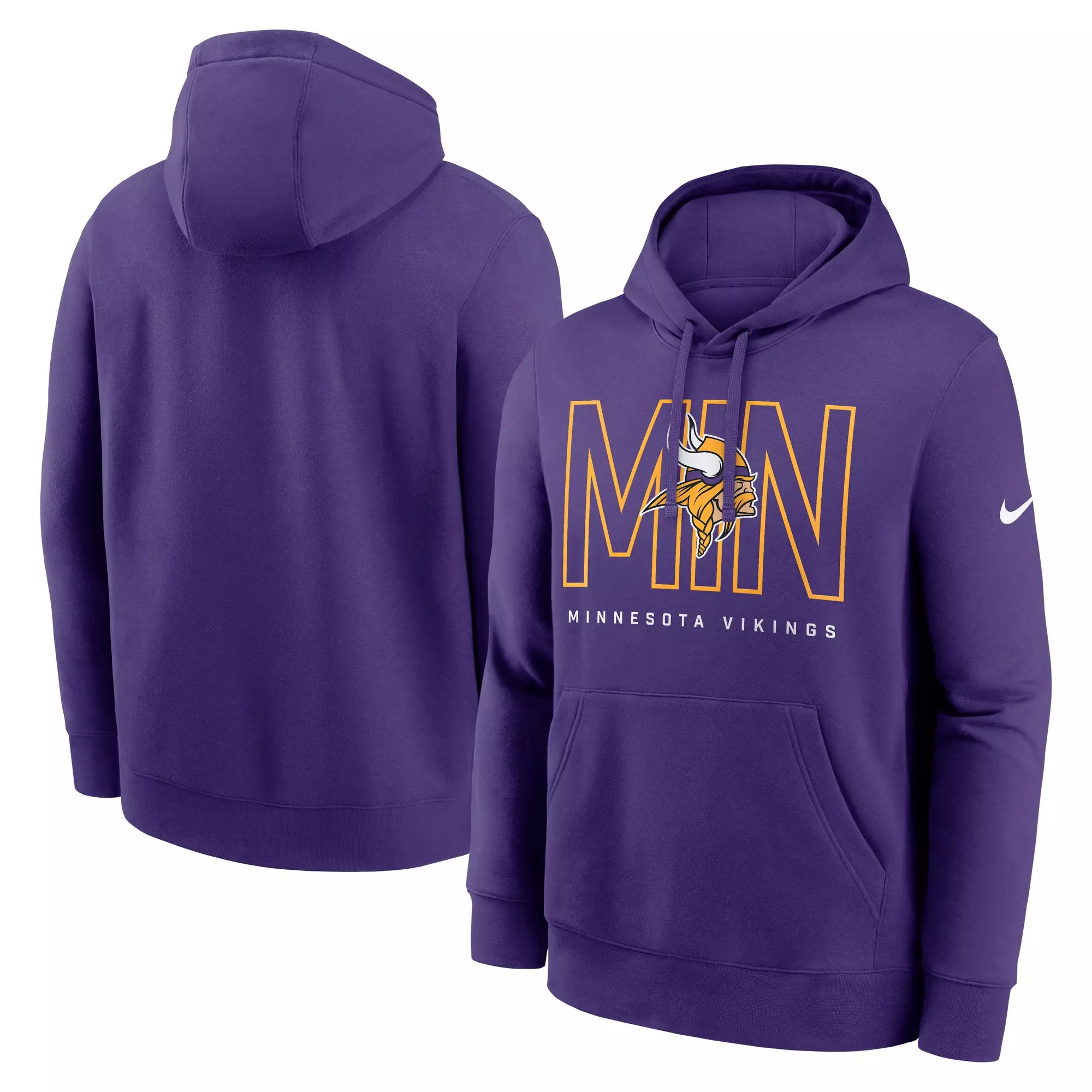 Nike Men's Minnesota Vikings 2025 Club Hoodie-Purple - PURPLE