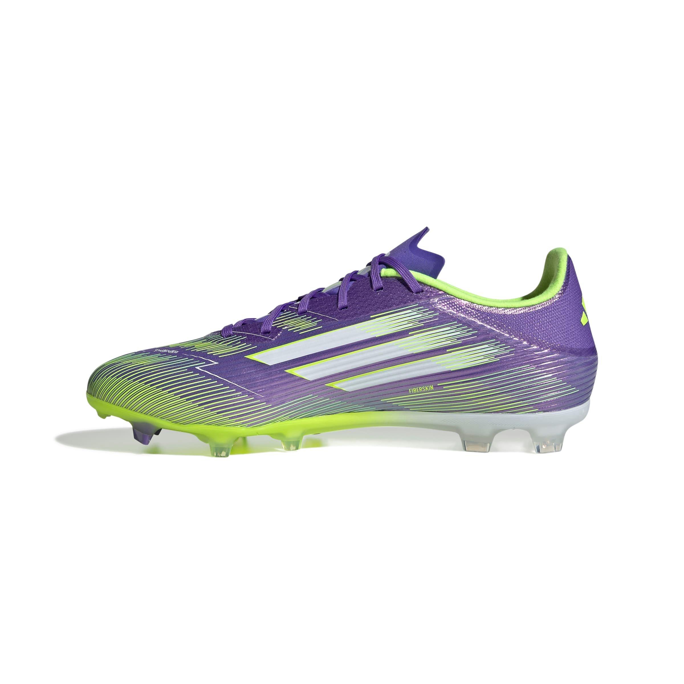 adidas F50 League "Radient" Men's Soccer Cleat - PURPLE/YELLOW Thumbnail View 6