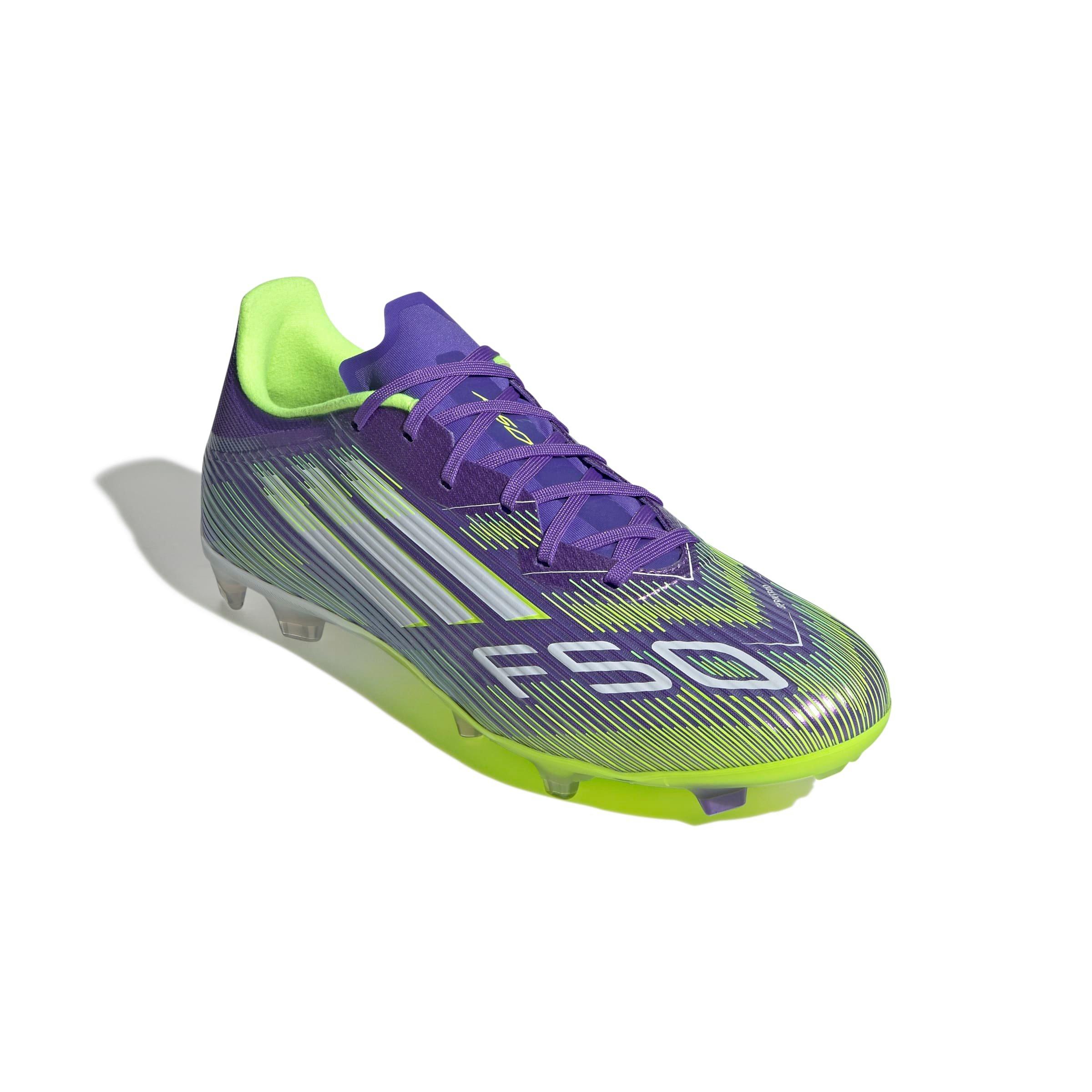 adidas F50 League "Radient" Men's Soccer Cleat - PURPLE/YELLOW Thumbnail View 2