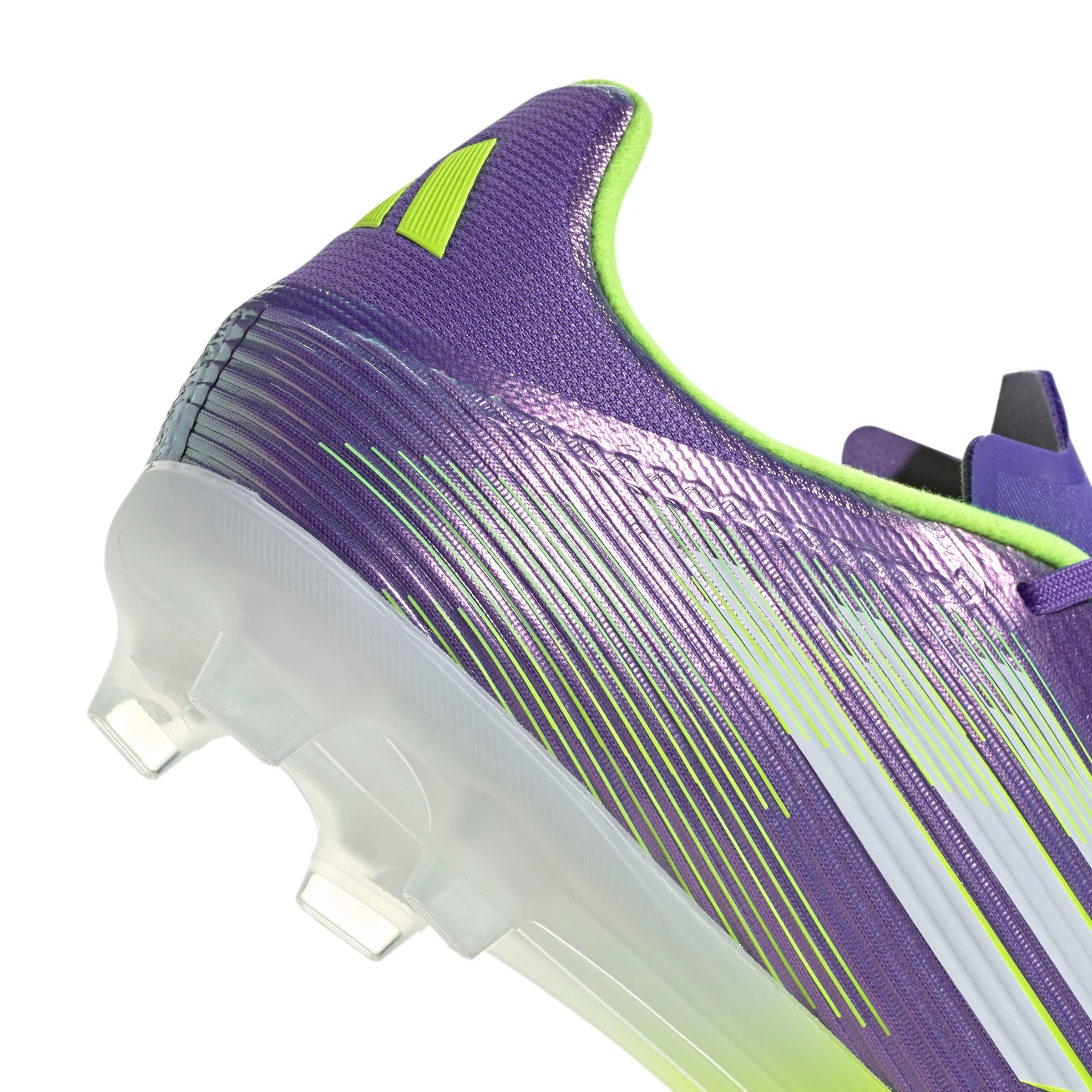 adidas F50 League "Radient" Men's Soccer Cleat - PURPLE/YELLOW Thumbnail View 5