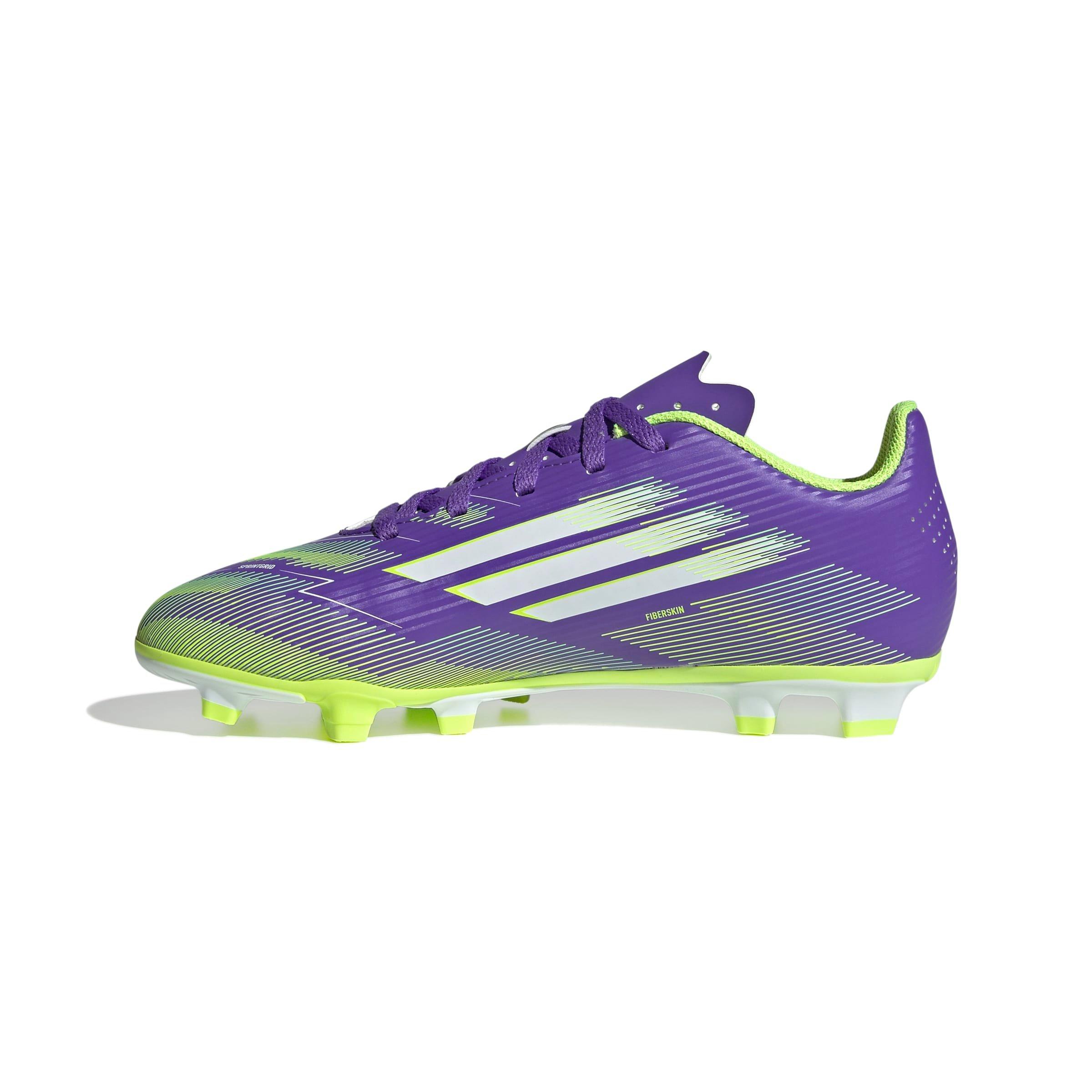 adidas F50 League "Radient" Grade School Kids' Soccer Cleat - PURPLE/YELLOW