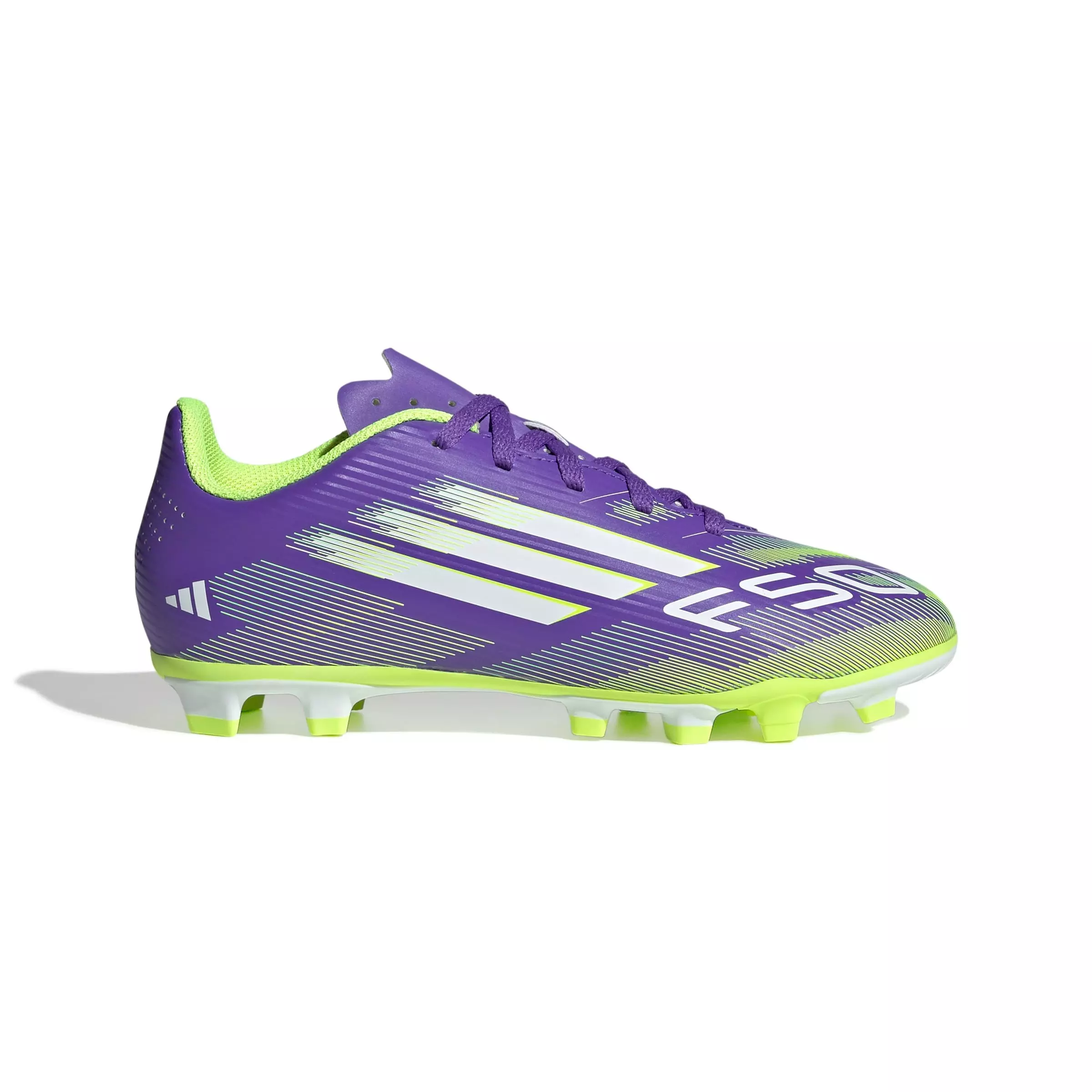 adidas F50 League "Radient" Grade School Kids' Soccer Cleat - PURPLE/YELLOW