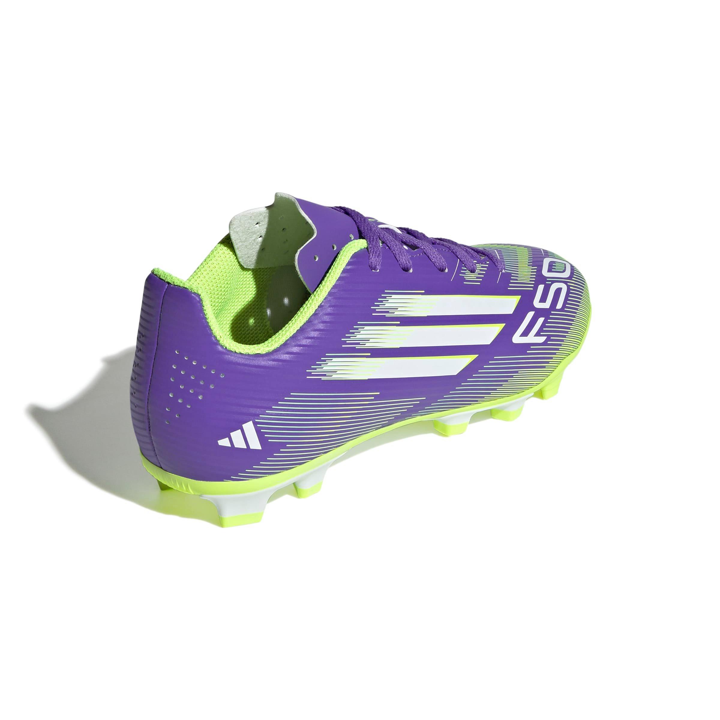 adidas F50 League "Radient" Grade School Kids' Soccer Cleat - PURPLE/YELLOW