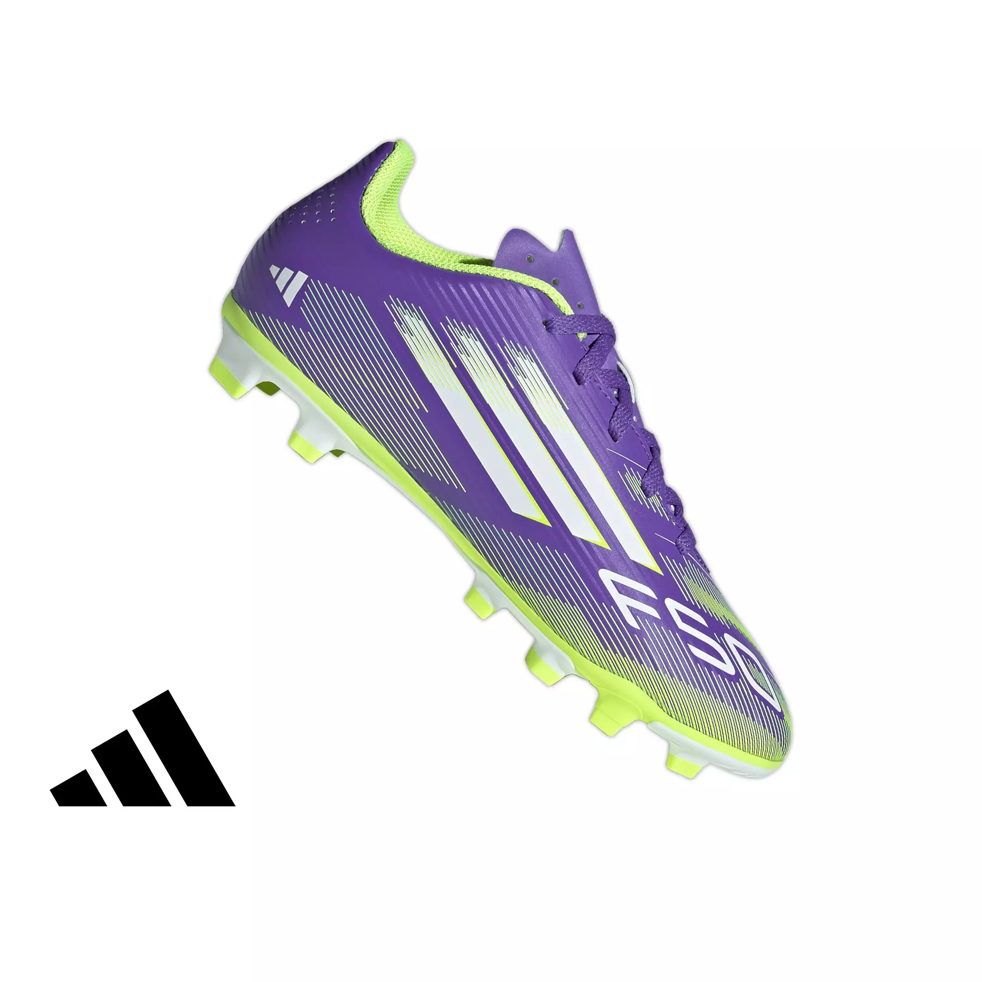 adidas F50 League "Radient" Preschool Kids' Soccer Cleat - PURPLE/YELLOW