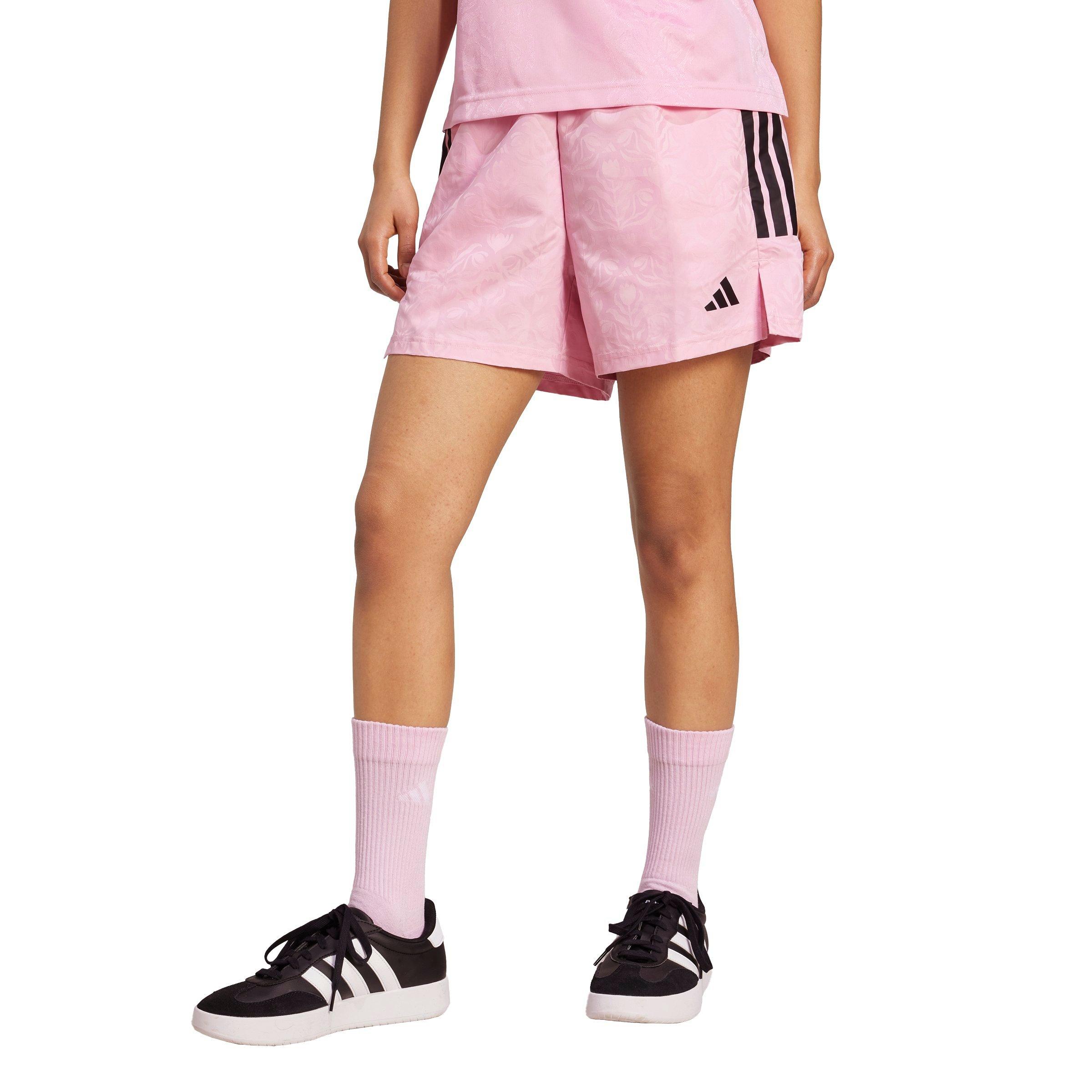 adidas Women's Tiro x Common Goal Woven Shorts - PINK Thumbnail View 1