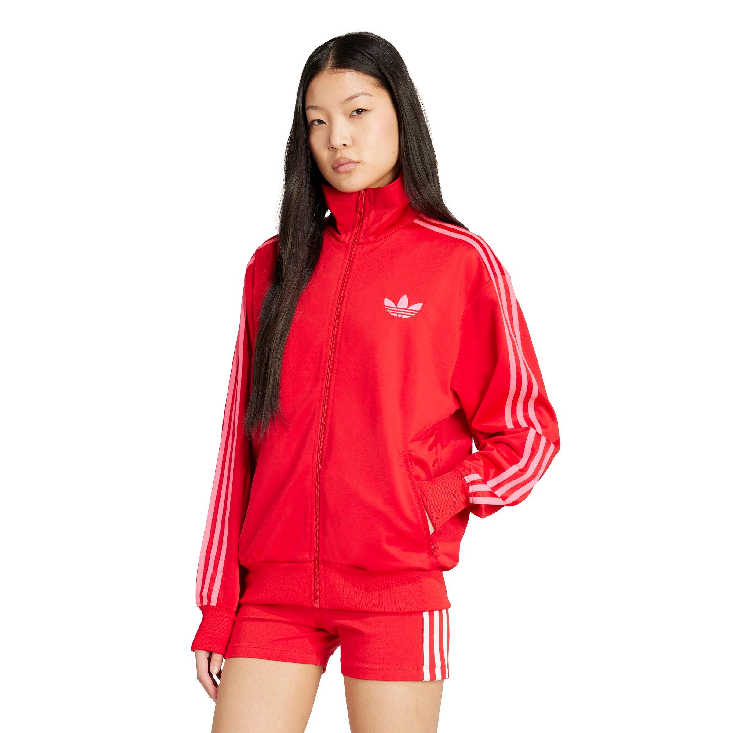 adidas Originals Women's Adicolor Classics Firebird Loose Track Jacket - RED/PINK Thumbnail View 1