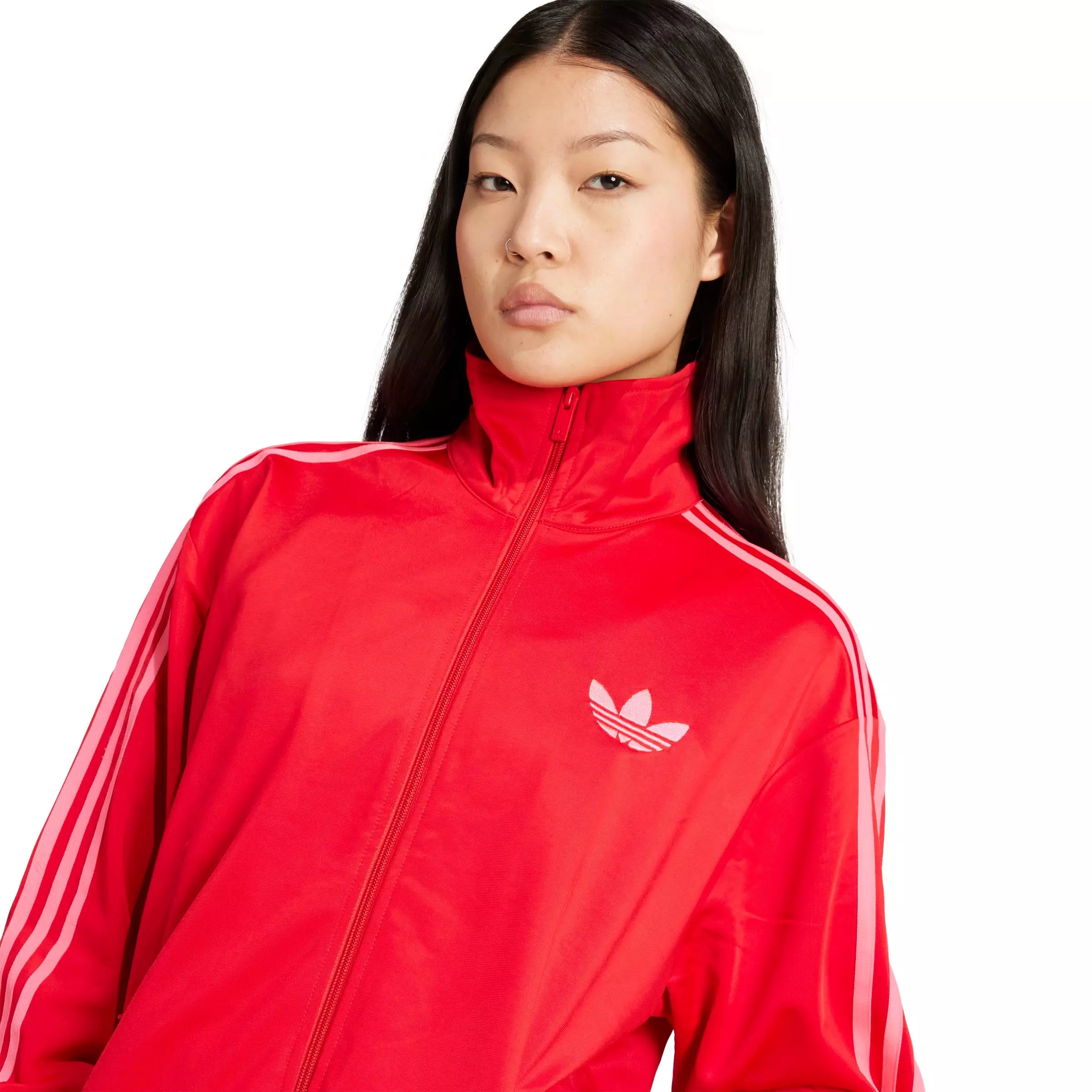 adidas Originals Women's Adicolor Classics Firebird Loose Track Jacket - RED/PINK