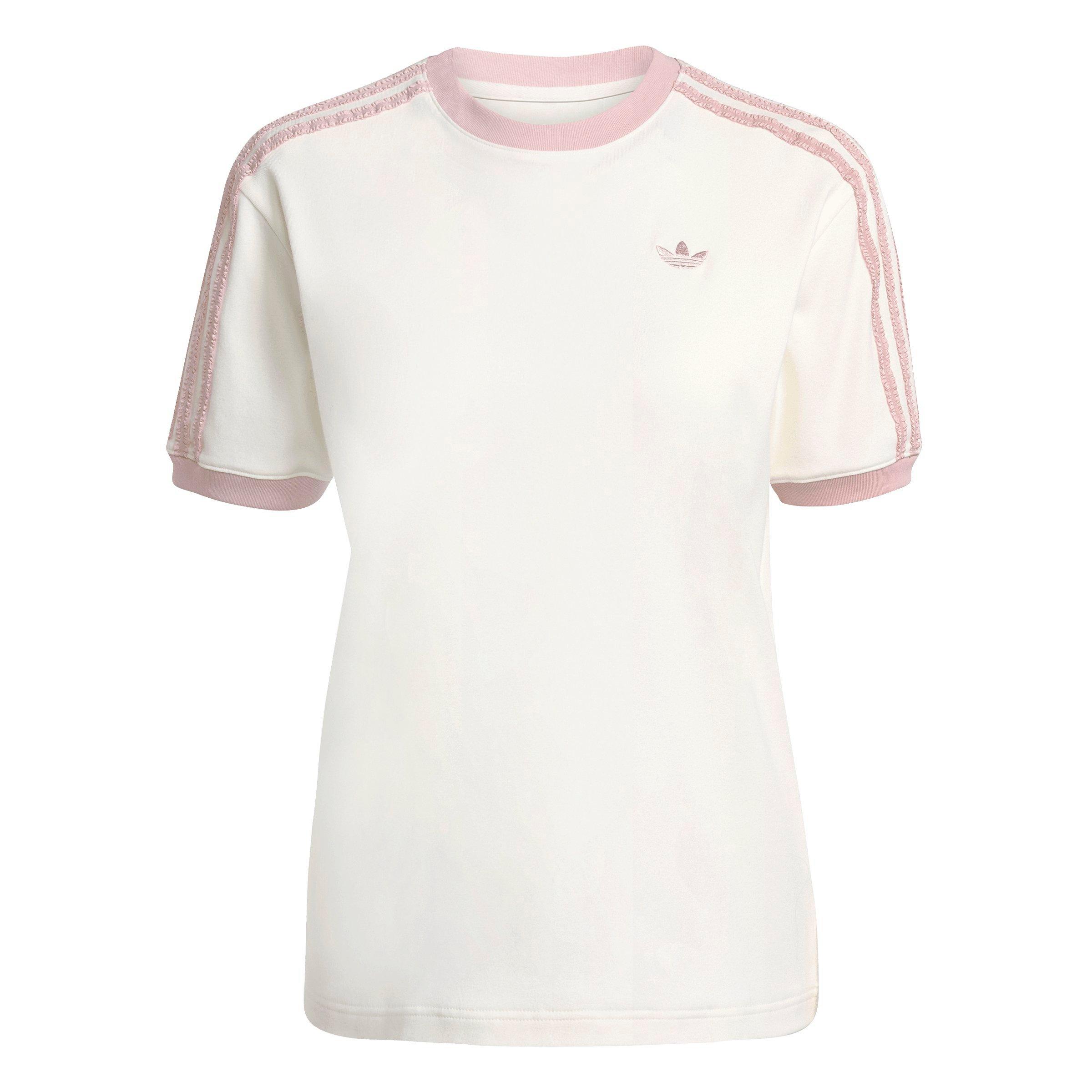 adidas Originals Women's Ruffle 3-Stripes Tee - WHITE Thumbnail View 6