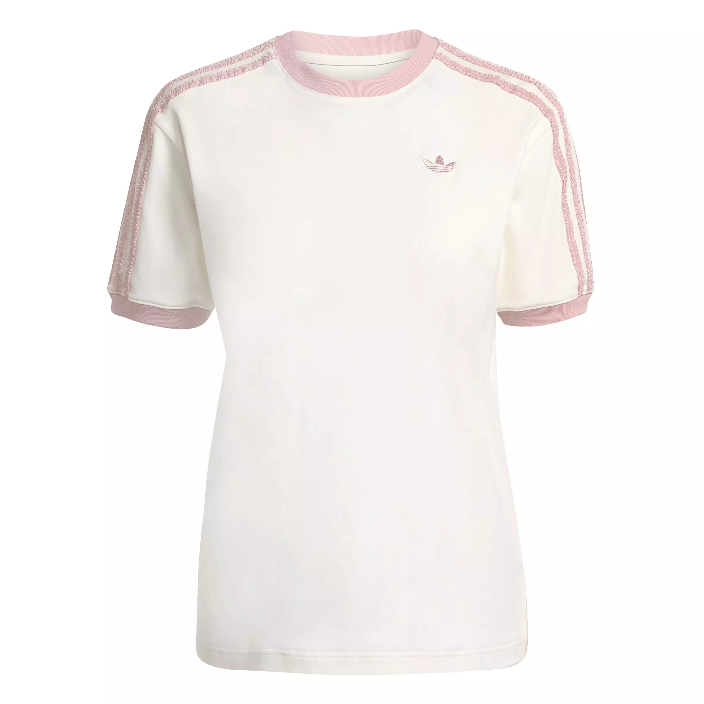 adidas Originals Women's Ruffle 3-Stripes Tee - WHITE