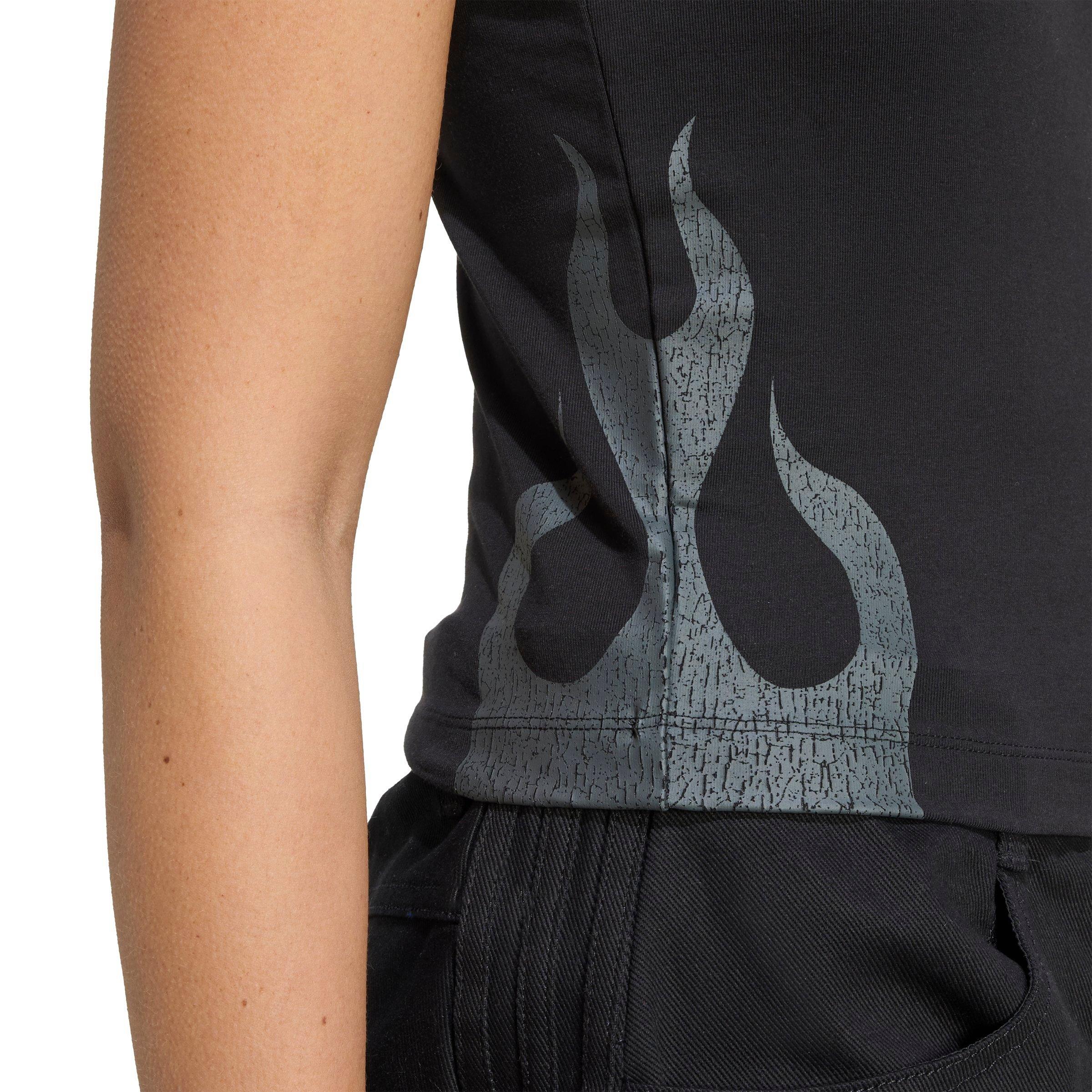 adidas Originals Women's Flames Tank Top - BLACK Thumbnail View 4