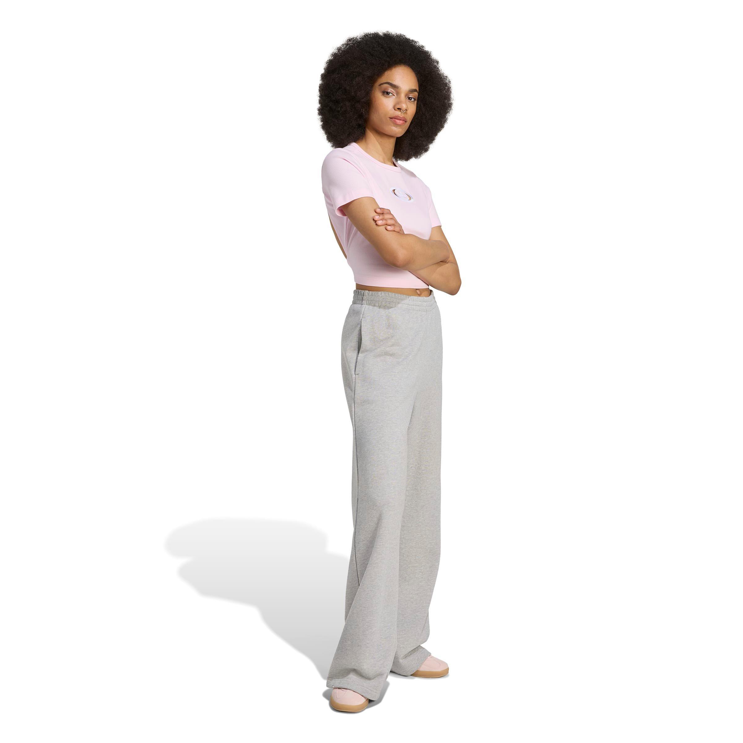 adidas Originals Women's Campus 200 Back Cut Out Rib Tee - PINK Thumbnail View 5