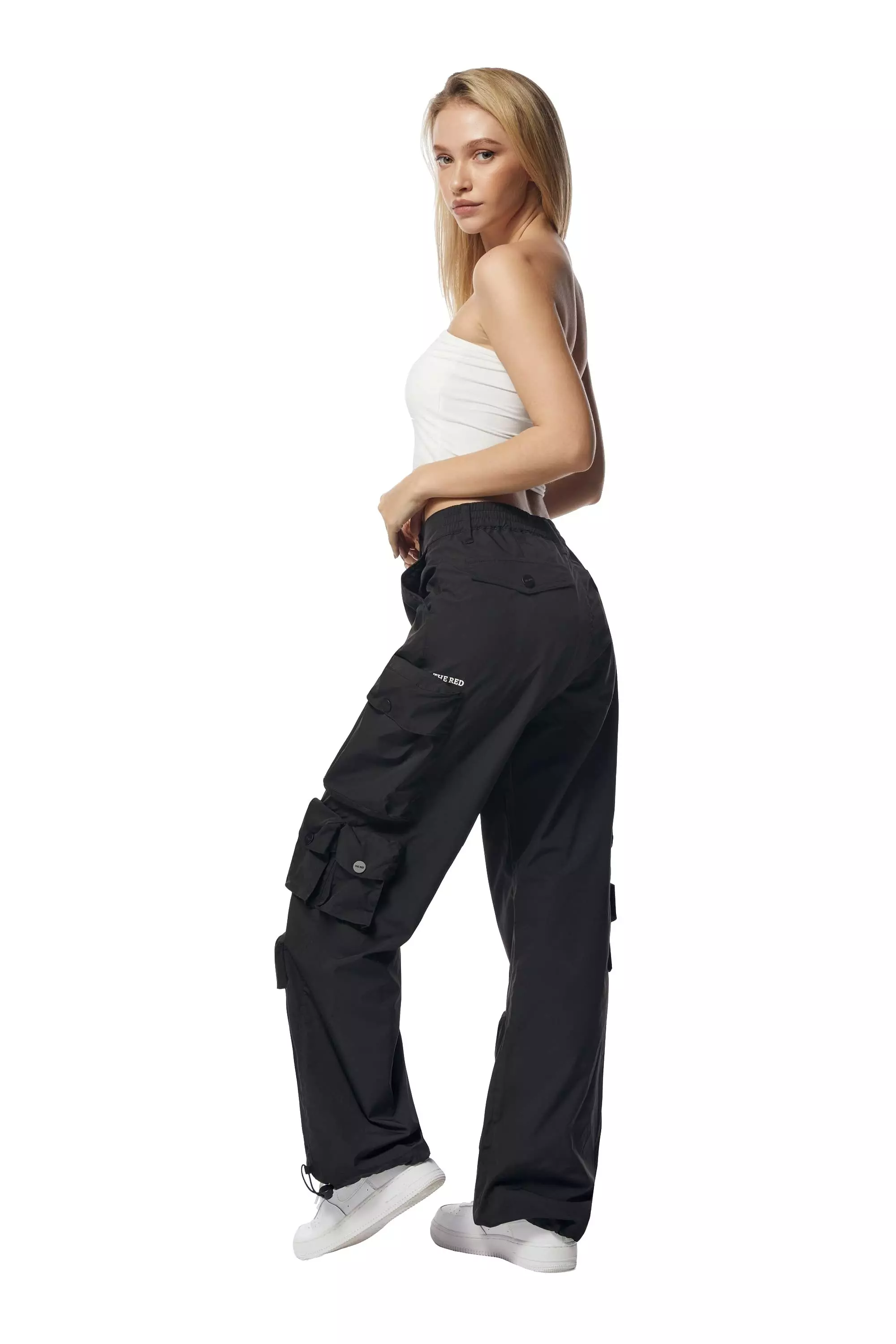 Smoke Rise Women's Wide Leg ATS Woven Pants - Black - BLACK