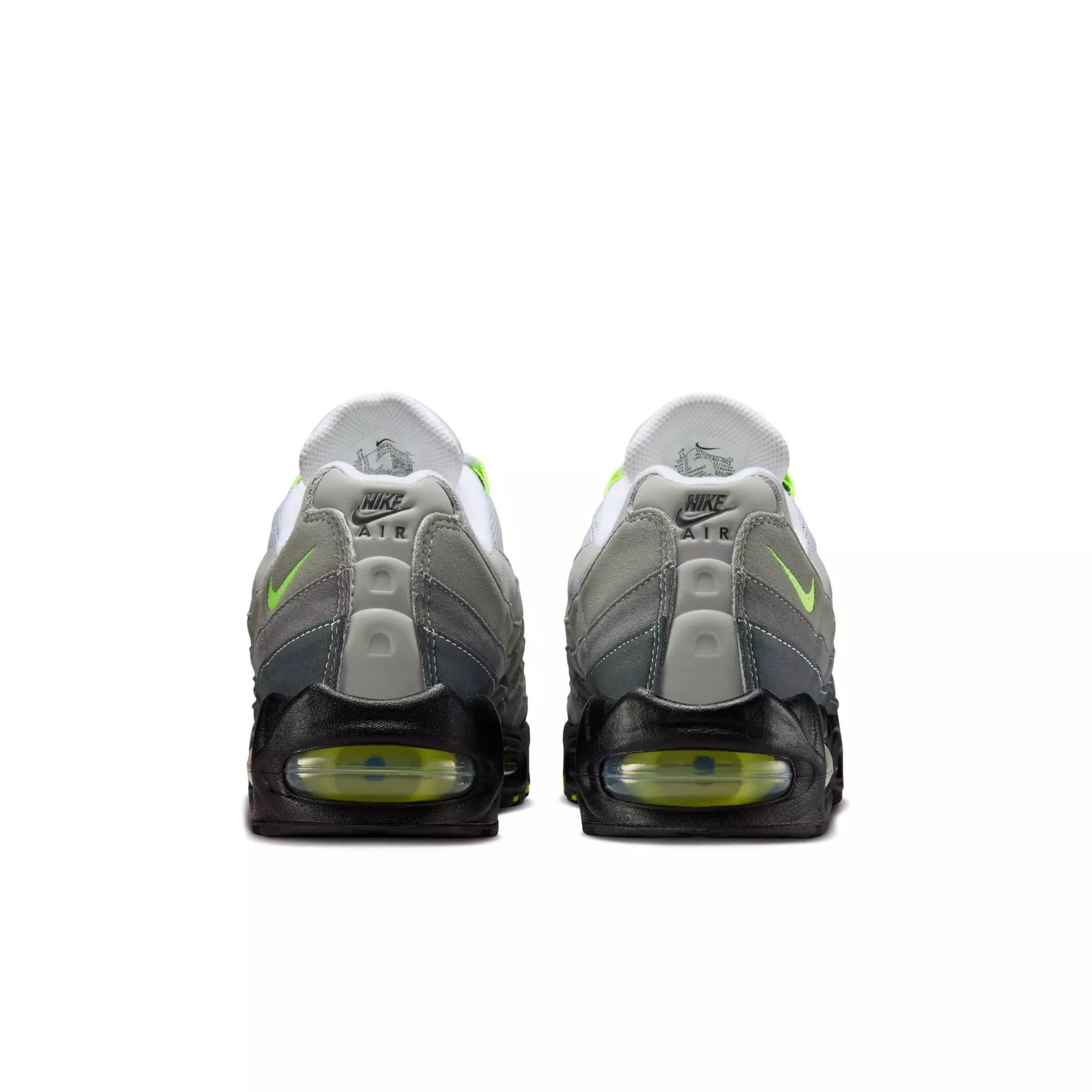 Nike Air Max 95 OG "Black/Neon Yellow/Cool Grey" Men's Shoe - GREEN/GREY