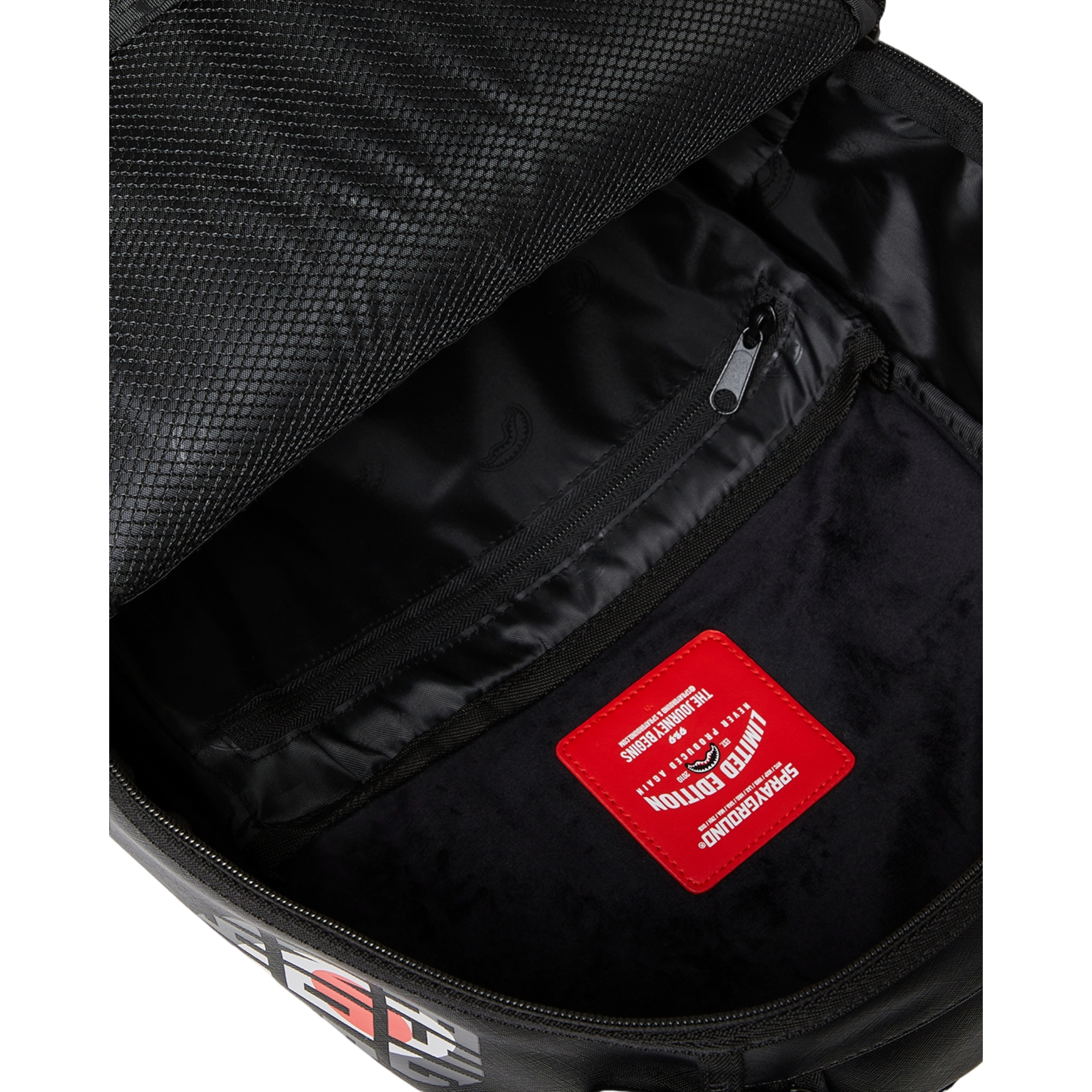 Sprayground Black Interior Limited Edition Backpack Spray Ground Shark Central Split Infinity DLXSV backpack for  main image 2