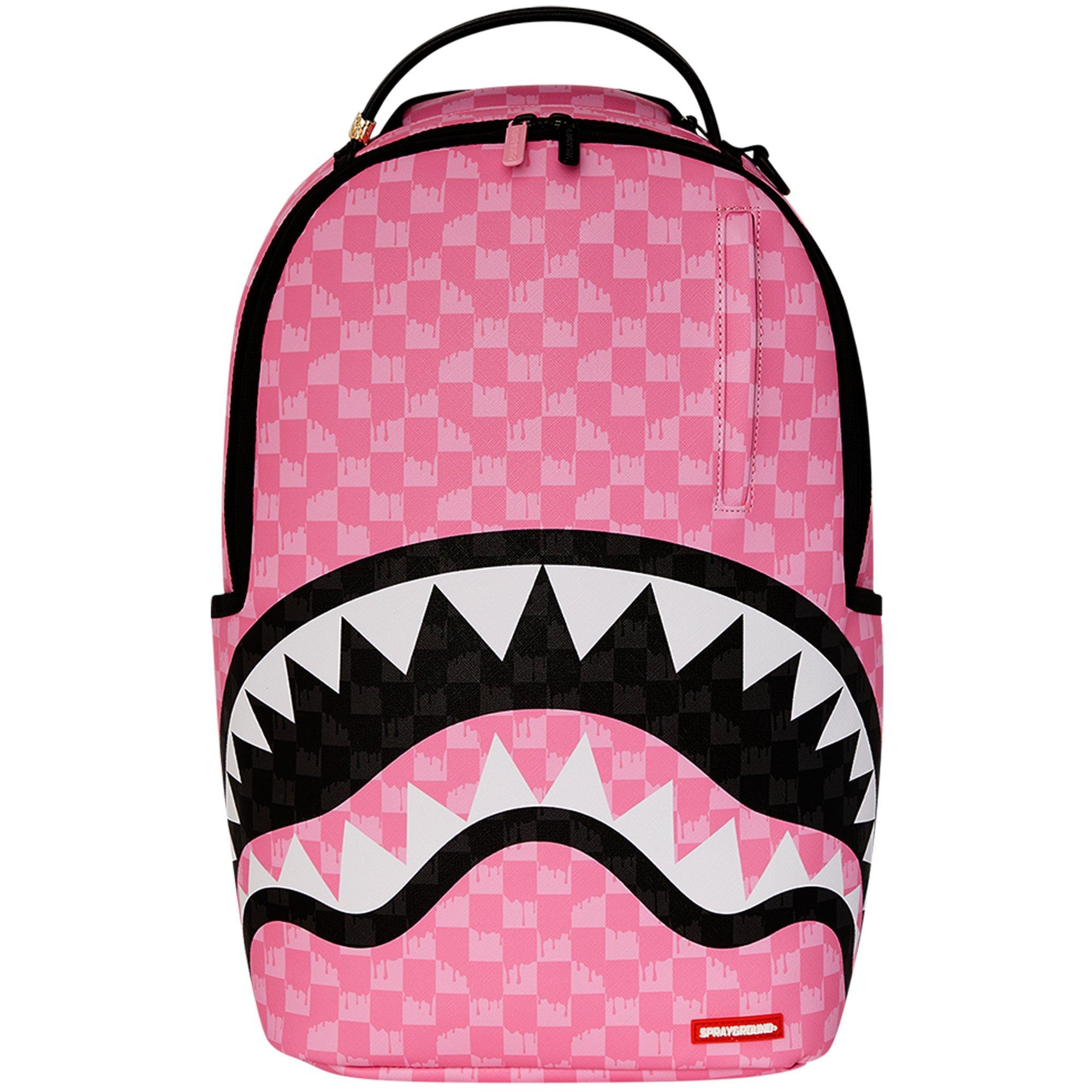 Sprayground Shark Drip Backpack - Pink - PINK Thumbnail View 1