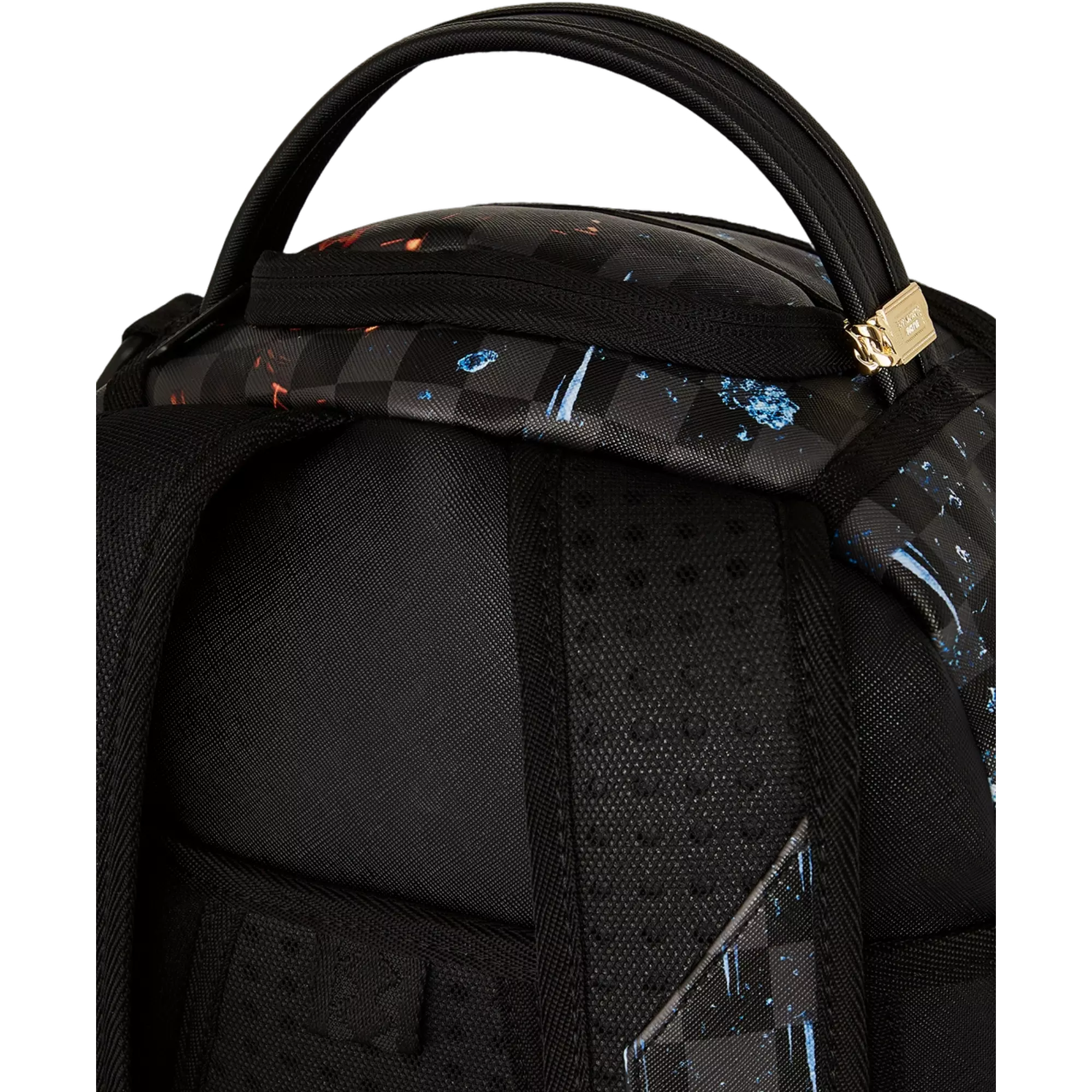 Sprayground Fire and Ice Shark Backpack - BLACK