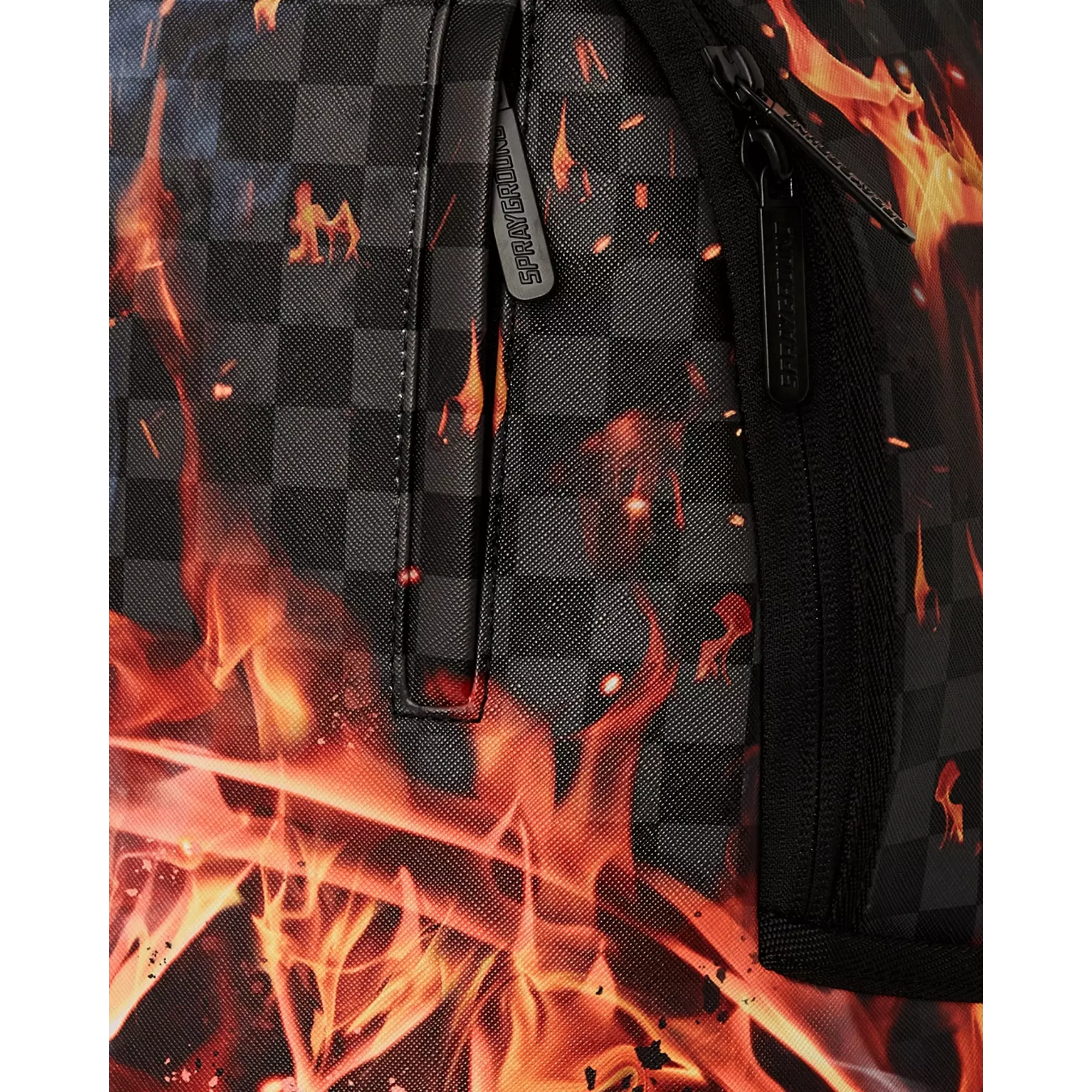 Sprayground Fire and Ice Shark Backpack - BLACK