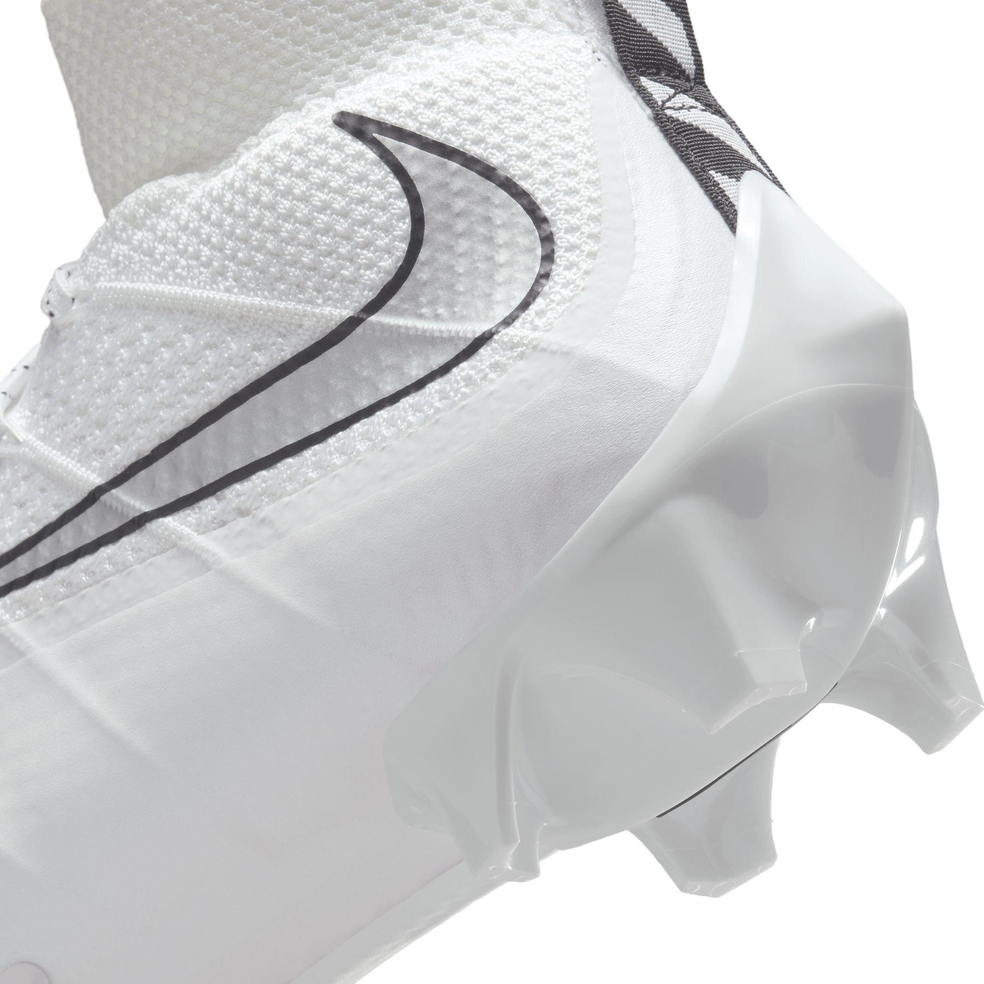 Nike Vapor Edge 360 Untouchable "White/Metallic Silver/Black" Men's Football Cleat - WHITE/SILVER Thumbnail View 12