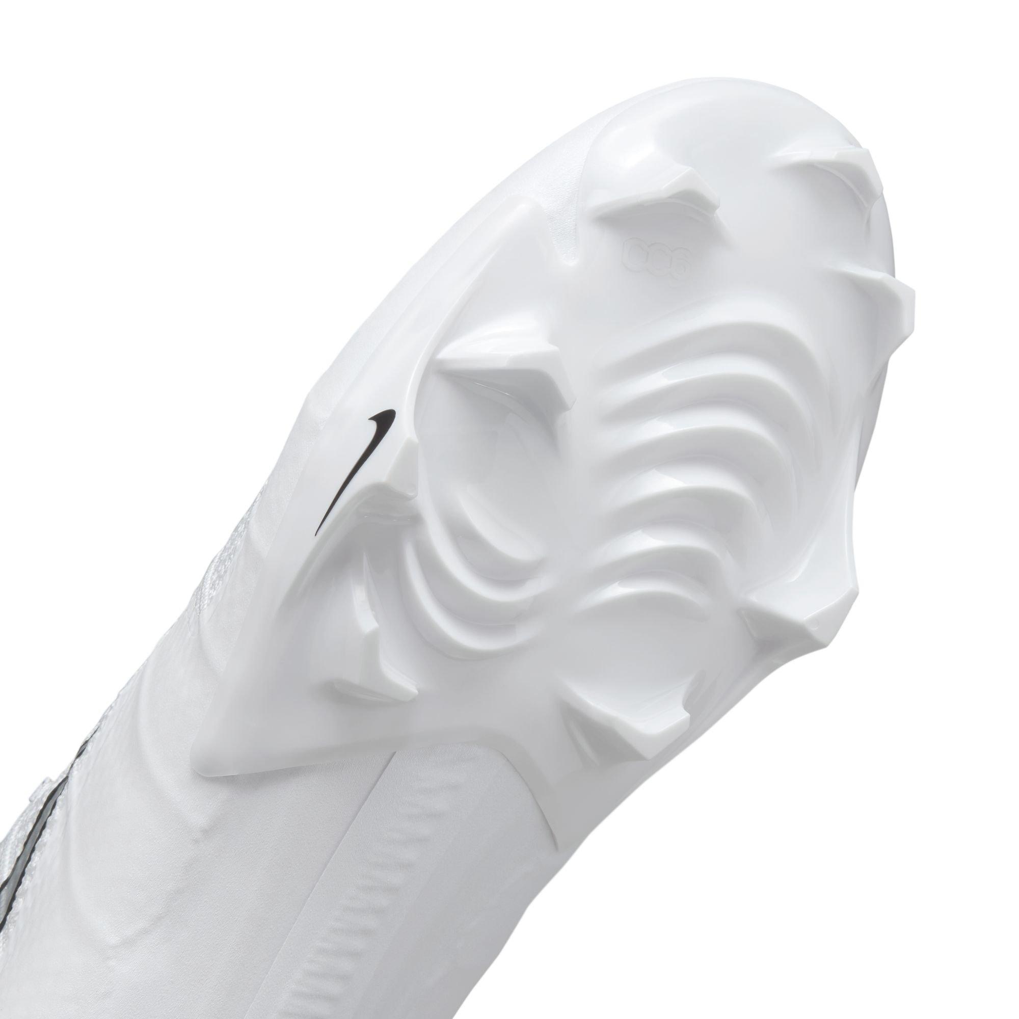Nike Vapor Edge 360 Untouchable "White/Metallic Silver/Black" Men's Football Cleat - WHITE/SILVER Thumbnail View 9