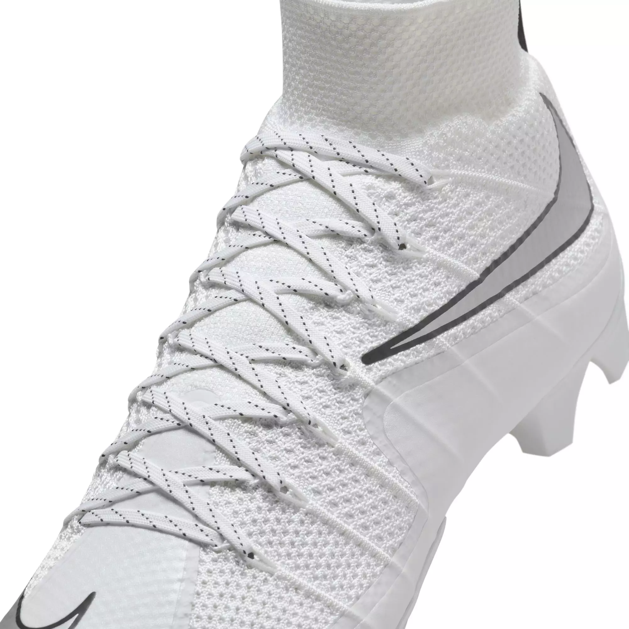 Nike Vapor Edge 360 Untouchable "White/Metallic Silver/Black" Men's Football Cleat - WHITE/SILVER