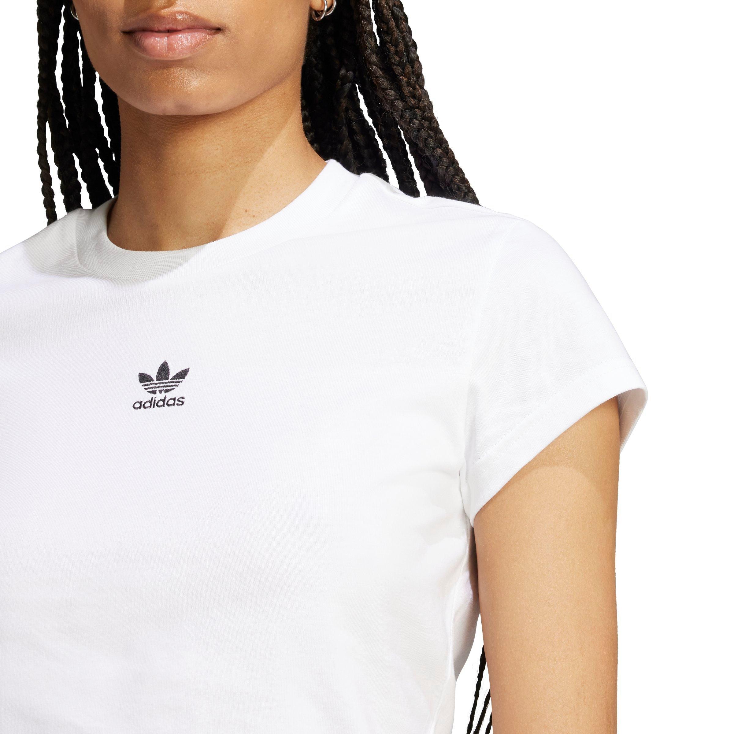 adidas Originals Women's Essentials Slim Tee - White - WHITE Thumbnail View 3