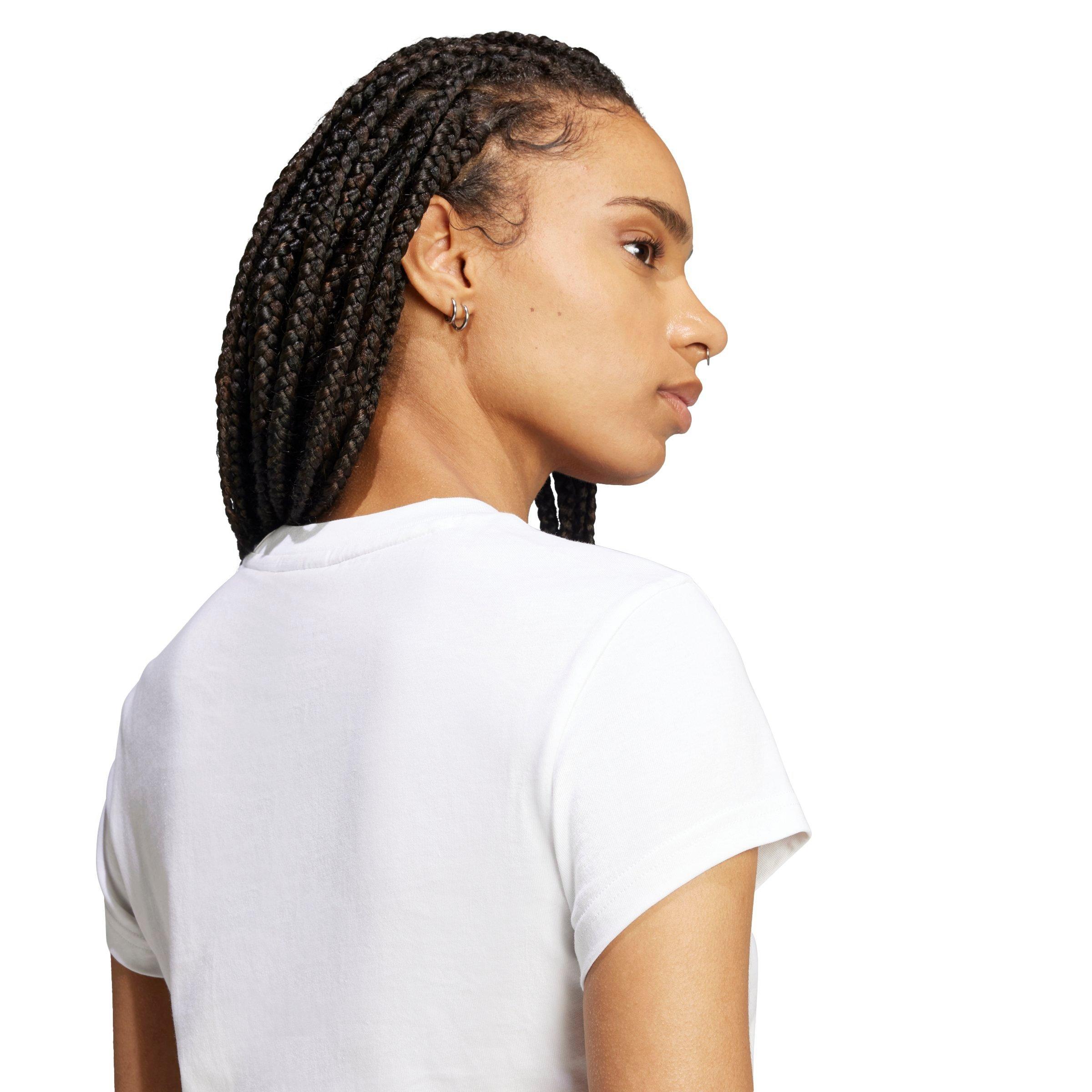 adidas Originals Women's Essentials Slim Tee - White - WHITE Thumbnail View 4