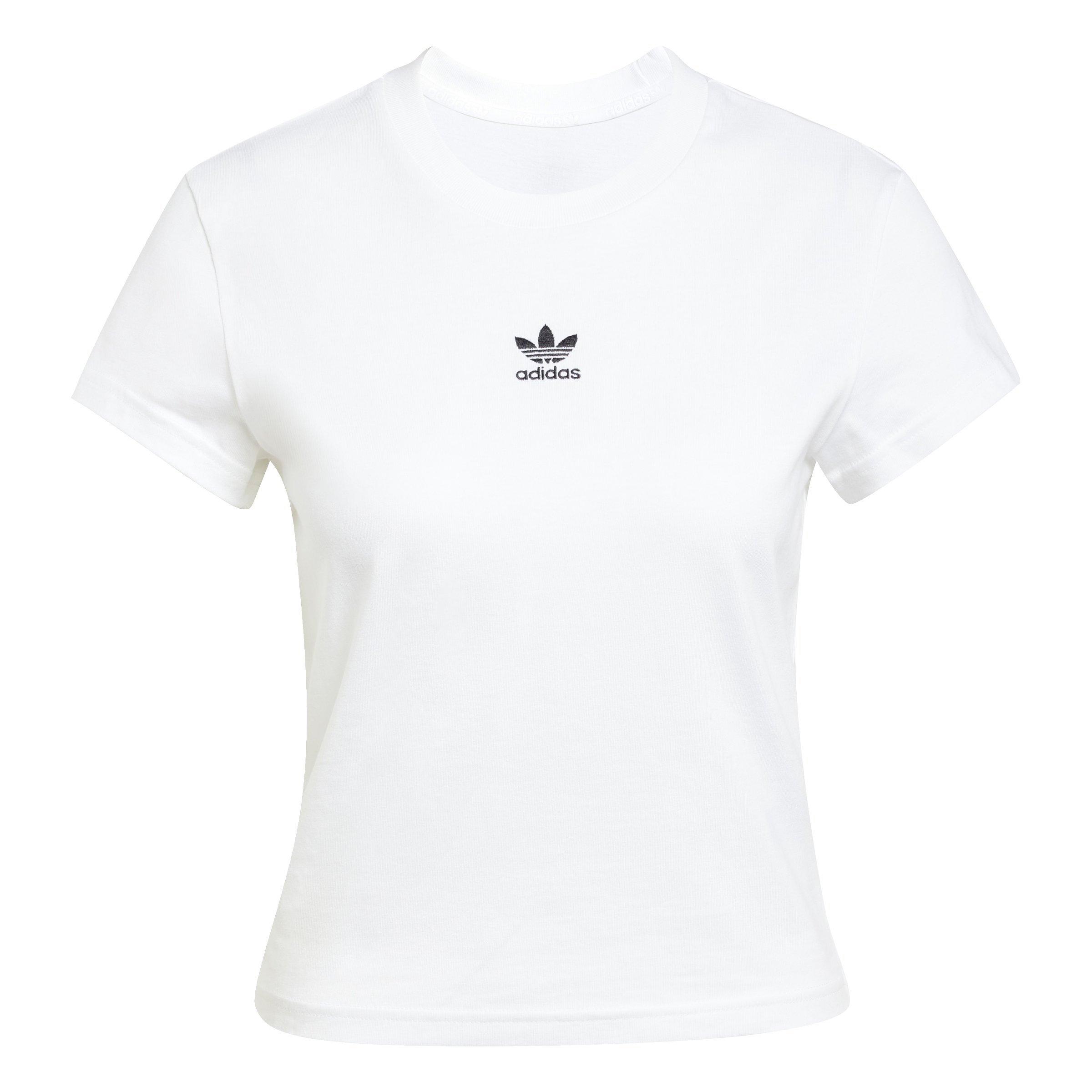 adidas Originals Women's Essentials Slim Tee - White - WHITE Thumbnail View 6