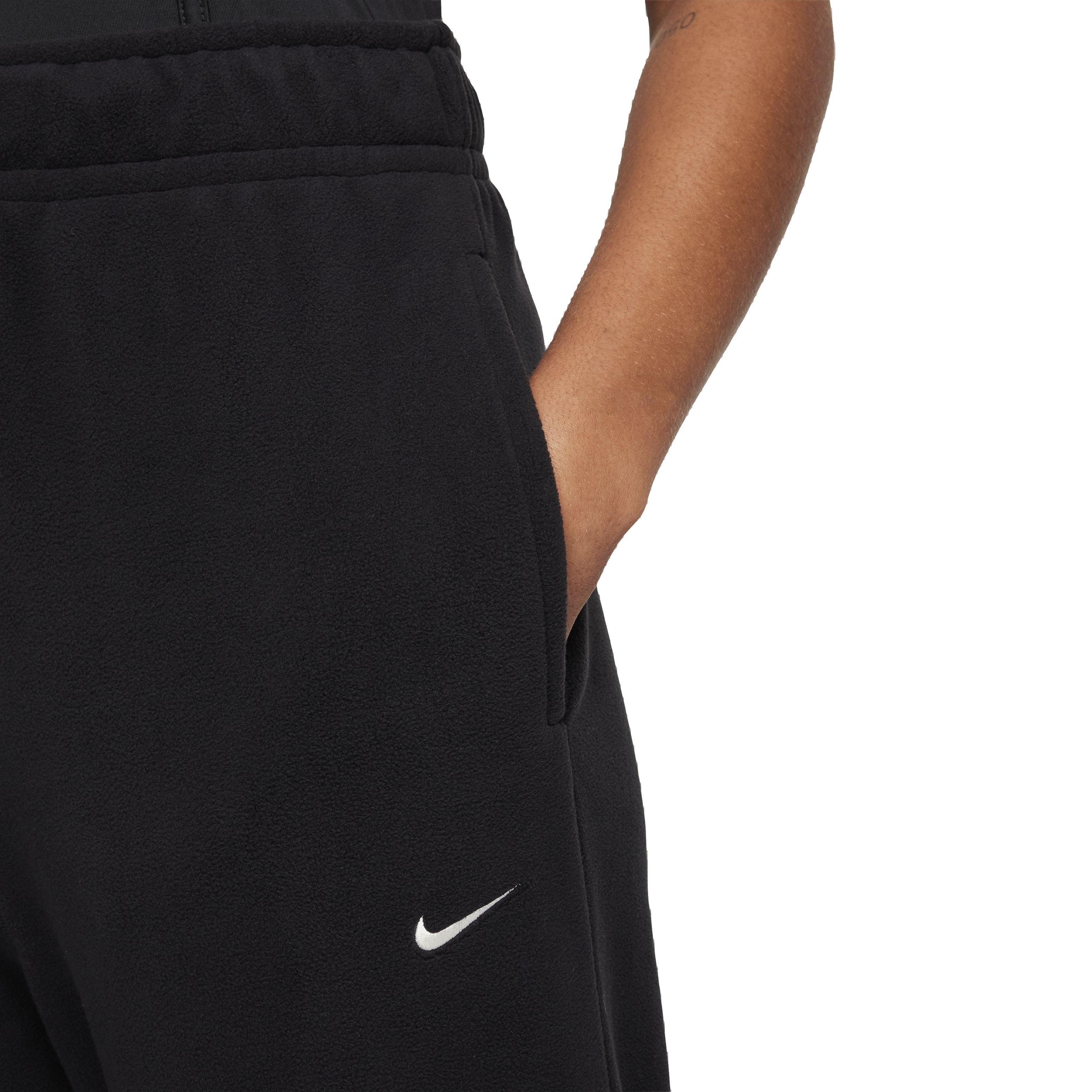 Nike Women's Therma-FIT One Loose Fleece Pants - BLACK Thumbnail View 3