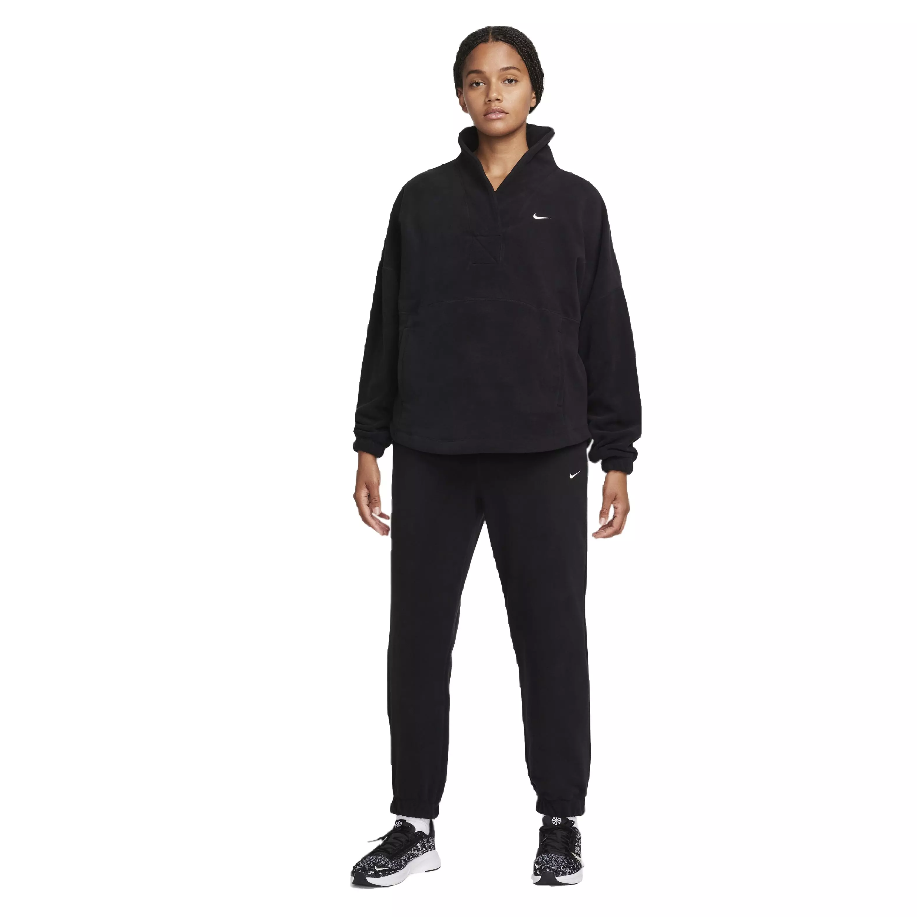 Nike Women's Therma-FIT One Loose Fleece Pants - BLACK
