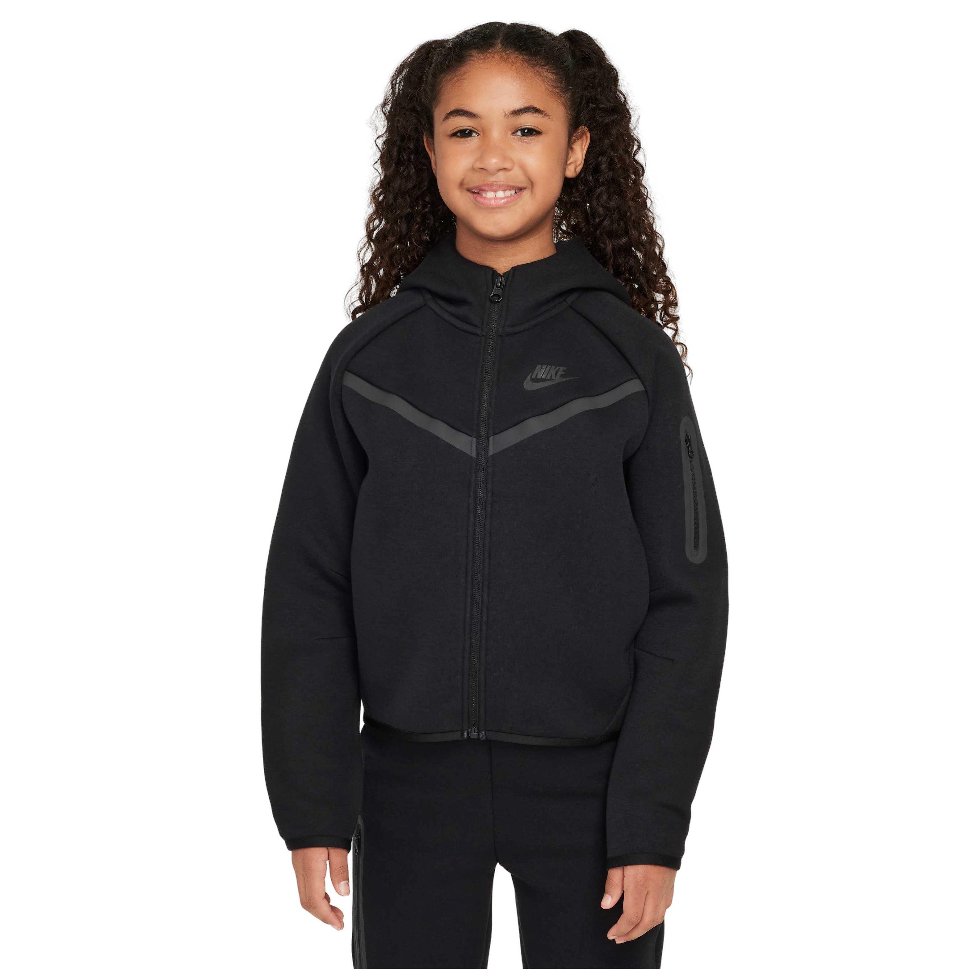 Nike Big Girls' Sportswear Tech Fleece Full-Zip Jacket - BLACK