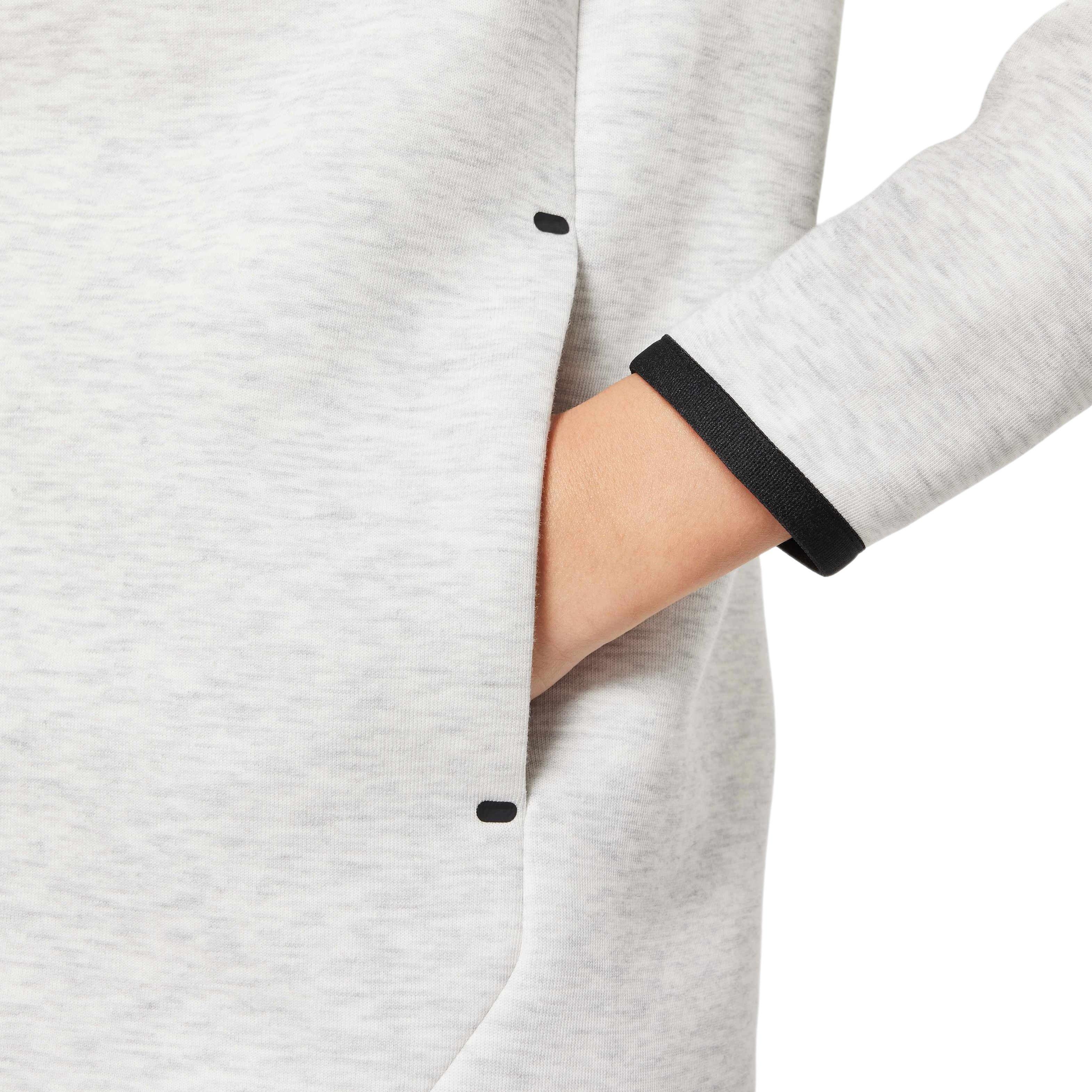 Nike Big Girls' Sportswear Tech Fleece Jacket - GREY Thumbnail View 6