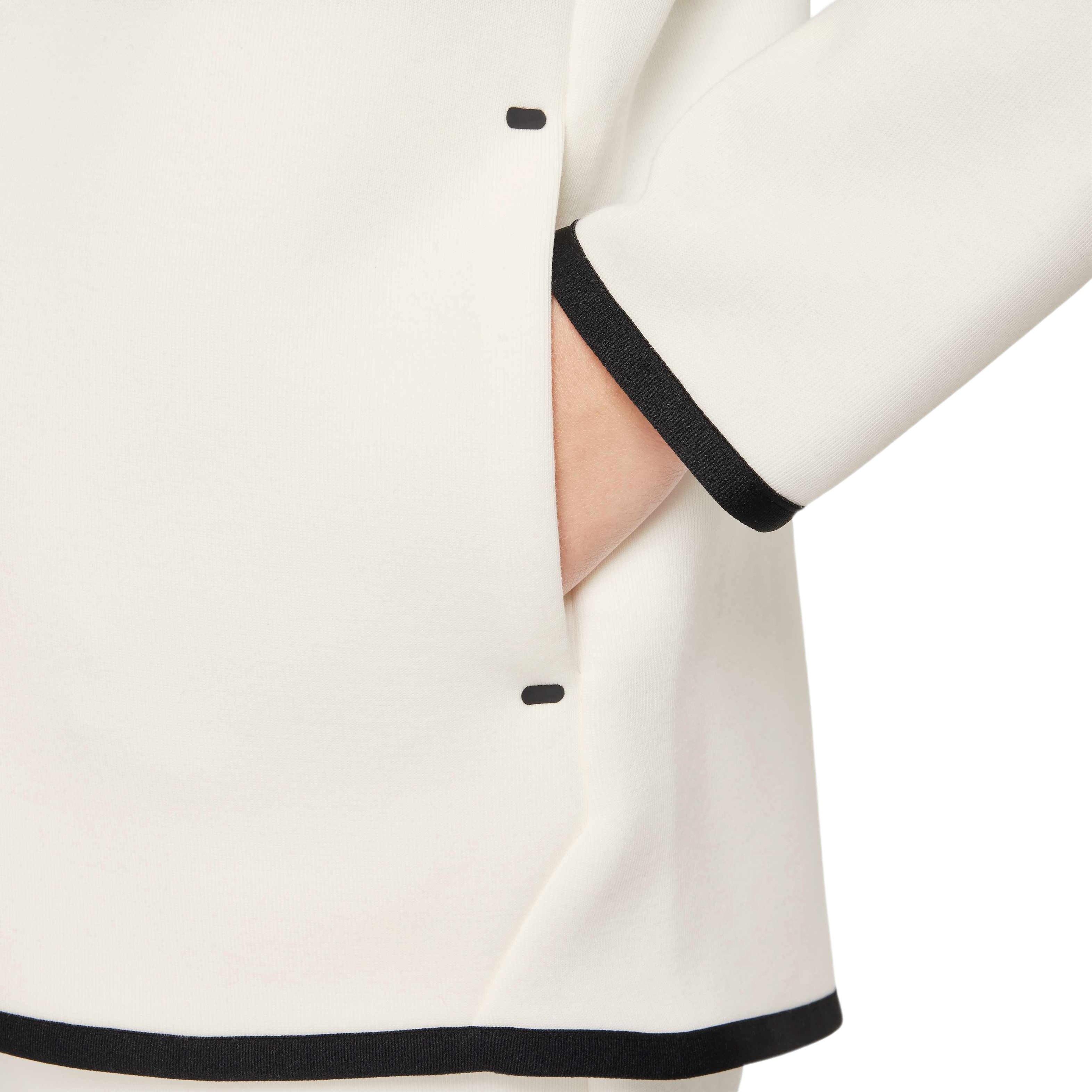 Nike Big Girls' Sportswear Tech Fleece Jacket - WHITE Thumbnail View 6