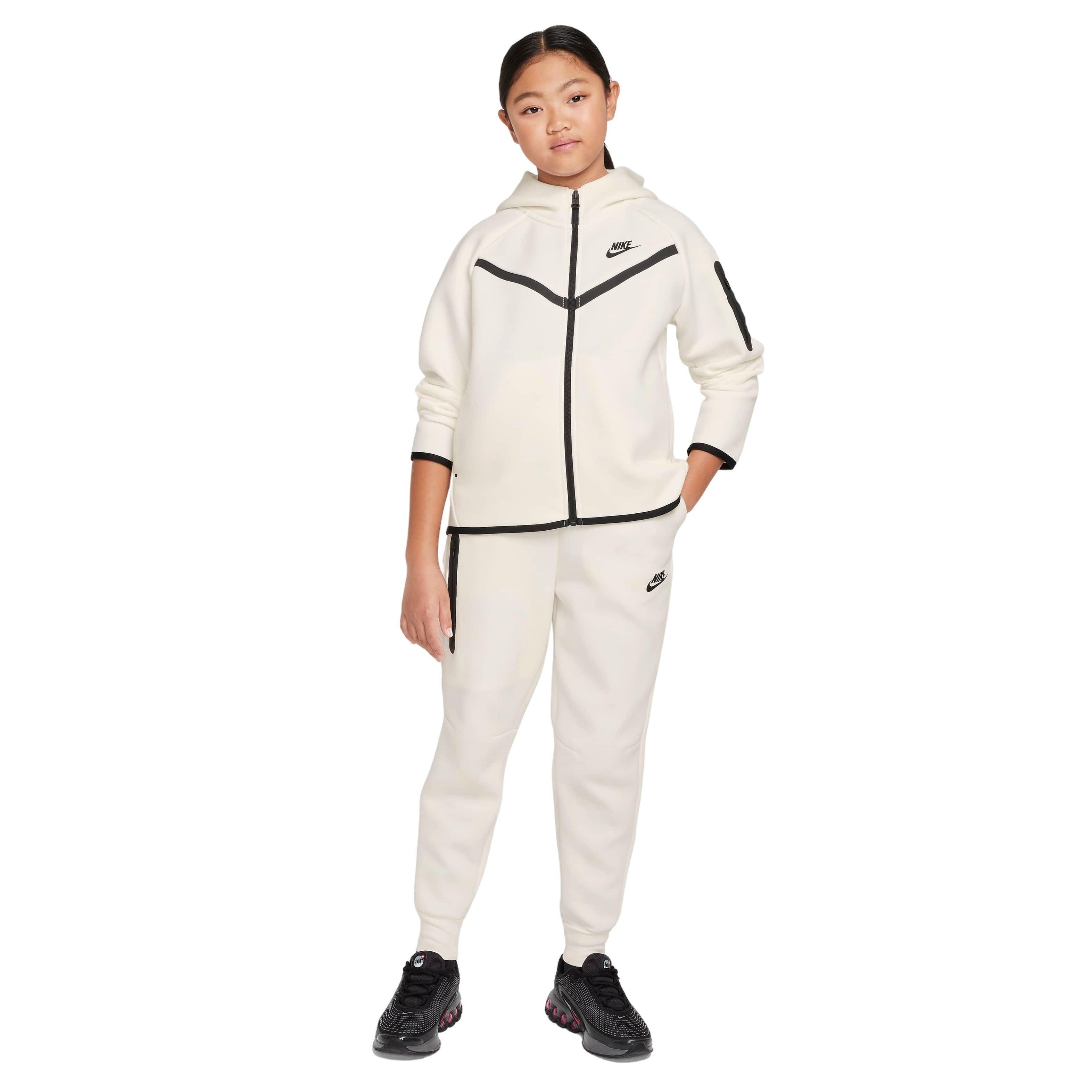 Nike Big Girls' Sportswear Tech Fleece Full-Zip Jacket - WHITE Thumbnail View 8