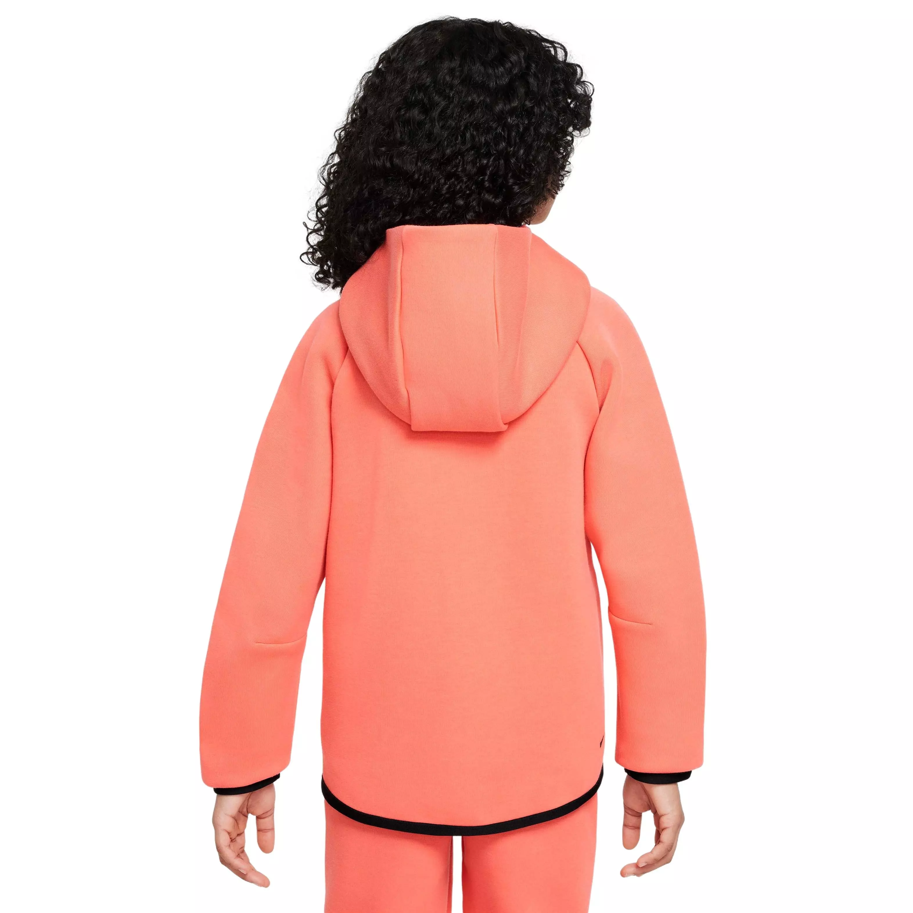 Nike Big Girls' Sportswear Tech Fleece Full-Zip Jacket - ORANGE