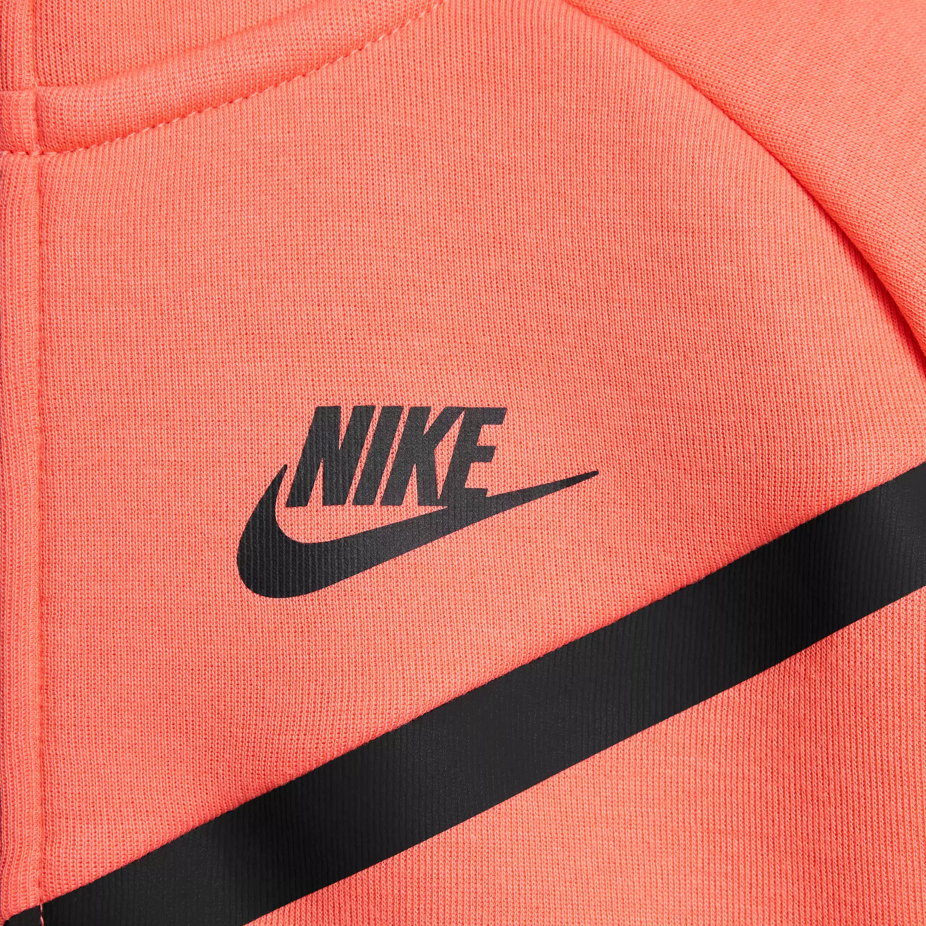 Nike Big Girls' Sportswear Tech Fleece Full-Zip Jacket - ORANGE
