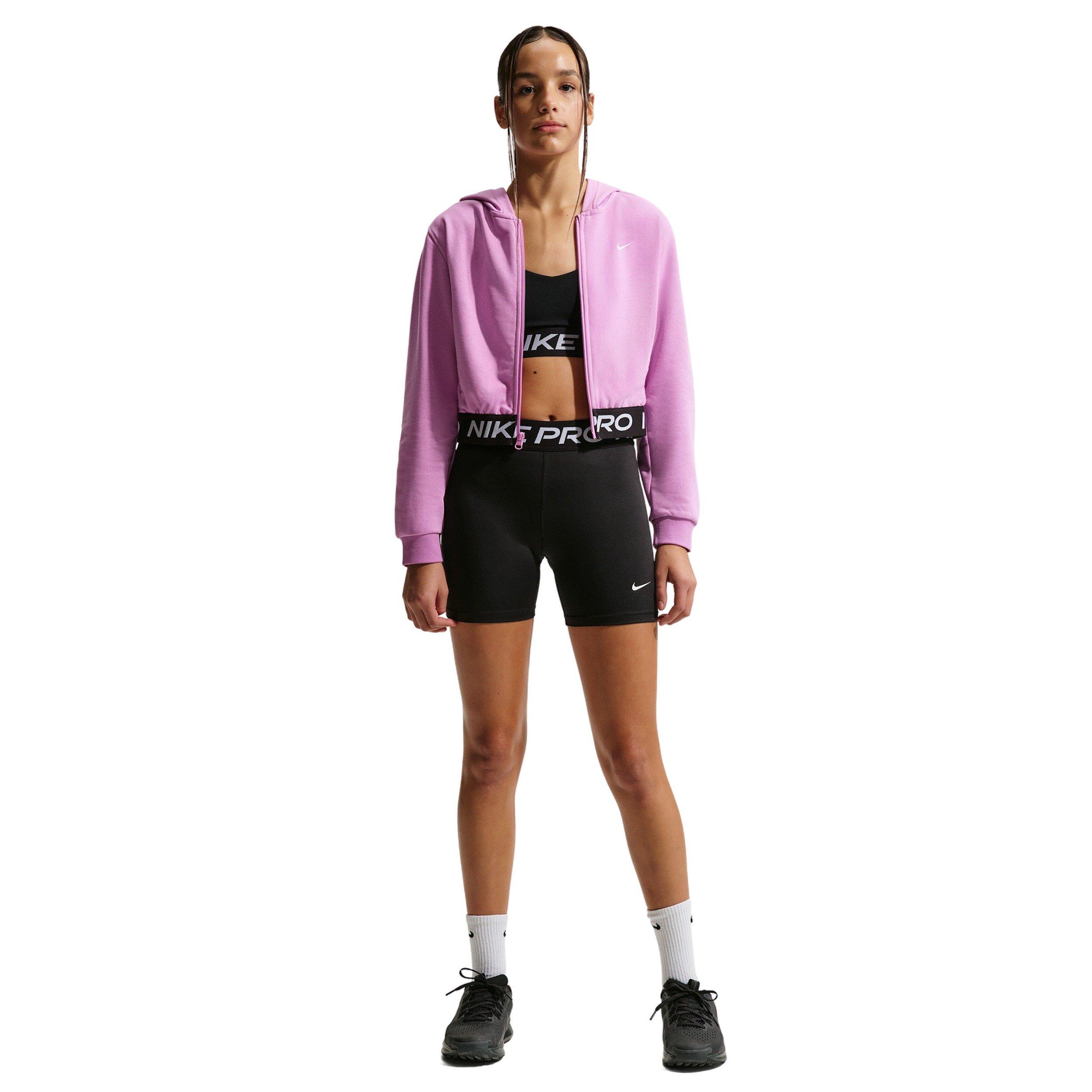 Nike Big Girls' Pro Fleece Dri-FIT Full-Zip Jacket -Lt Magenta - LT MAGENTA Thumbnail View 4