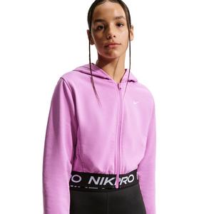 Nike Big Girls' Pro Fleece Dri-FIT Full-Zip Jacket -Lt Magenta