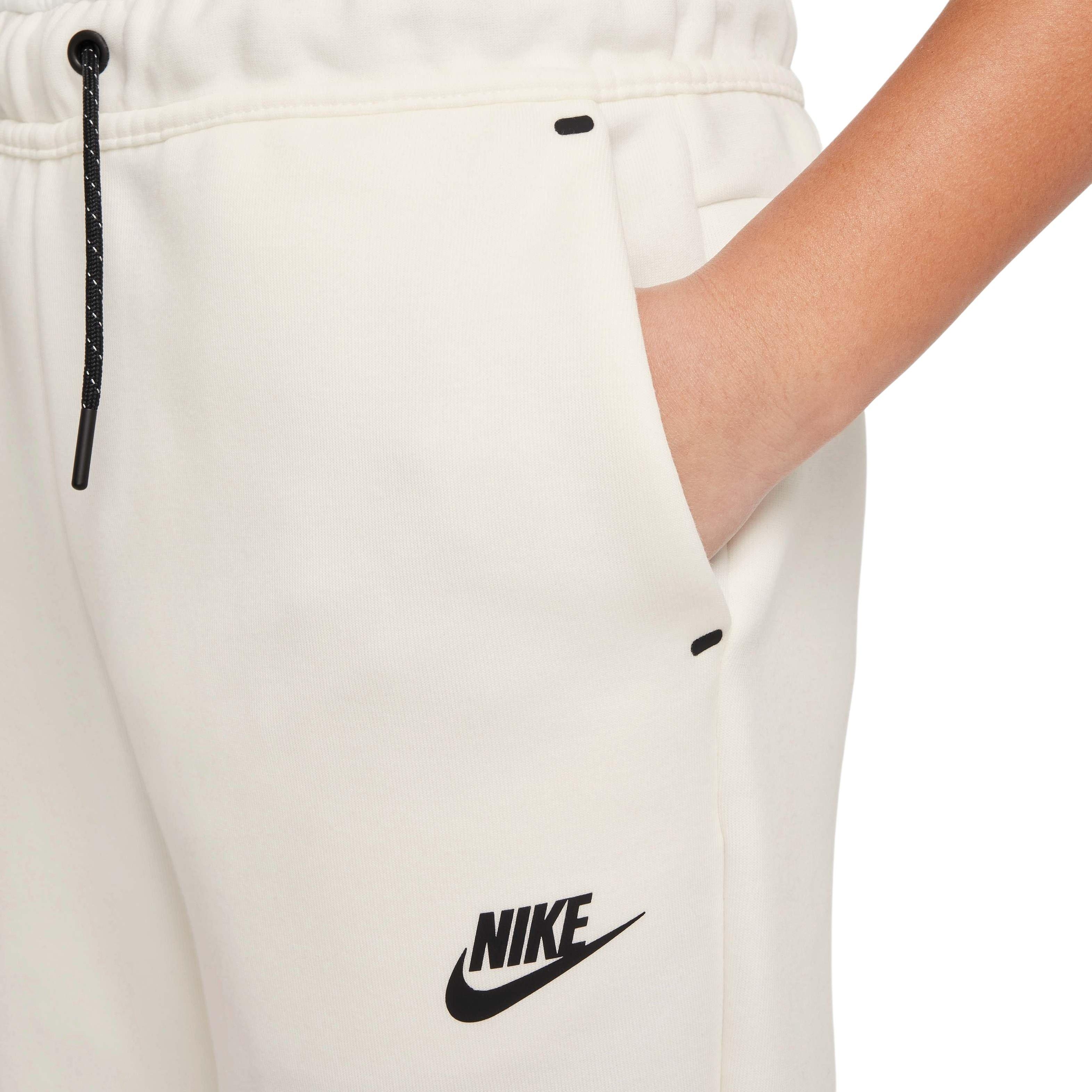 Nike Big Girls' Sportswear Tech Fleece Joggers - WHITE Thumbnail View 4