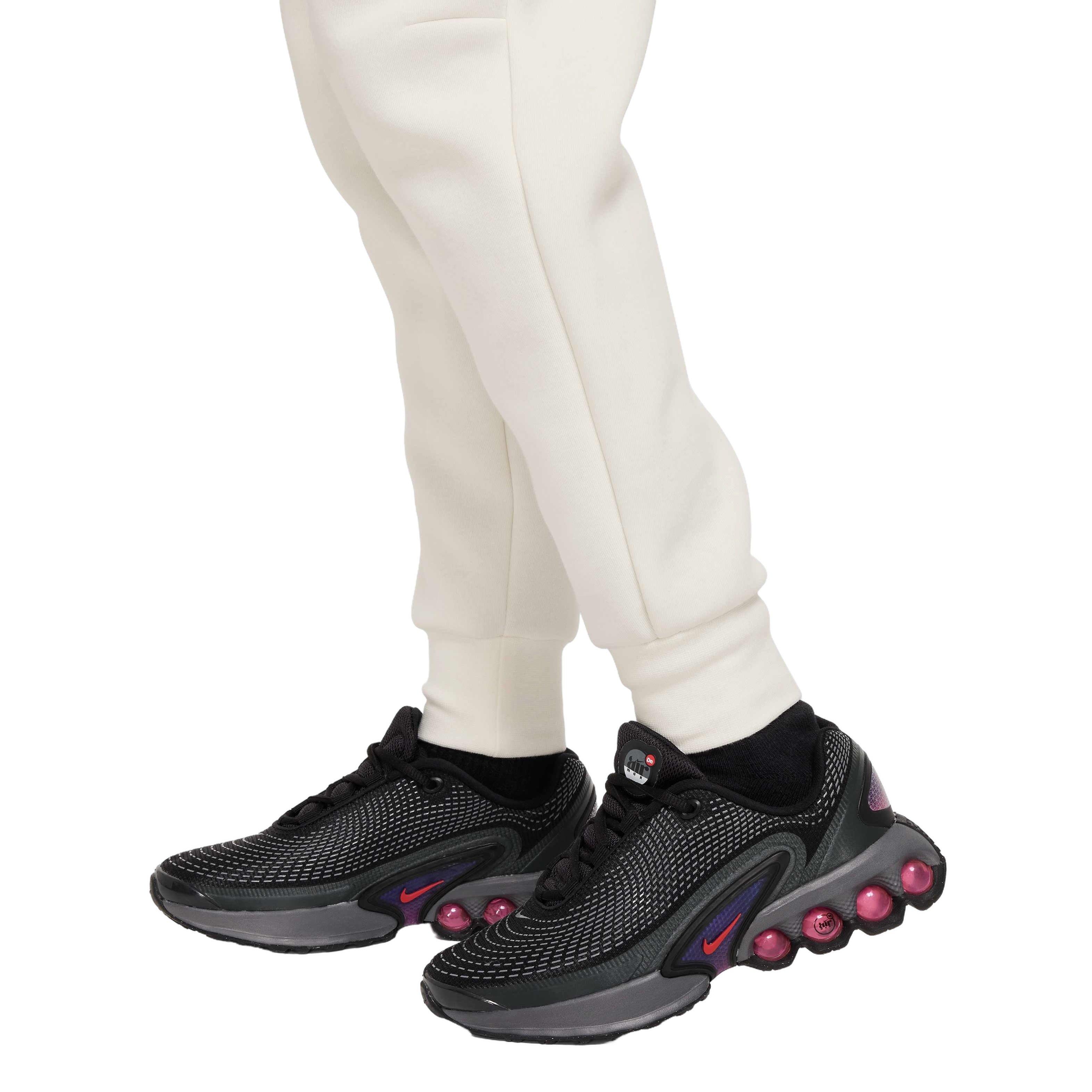 Nike Big Girls' Sportswear Tech Lightweight Fleece Joggers - WHITE Thumbnail View 8