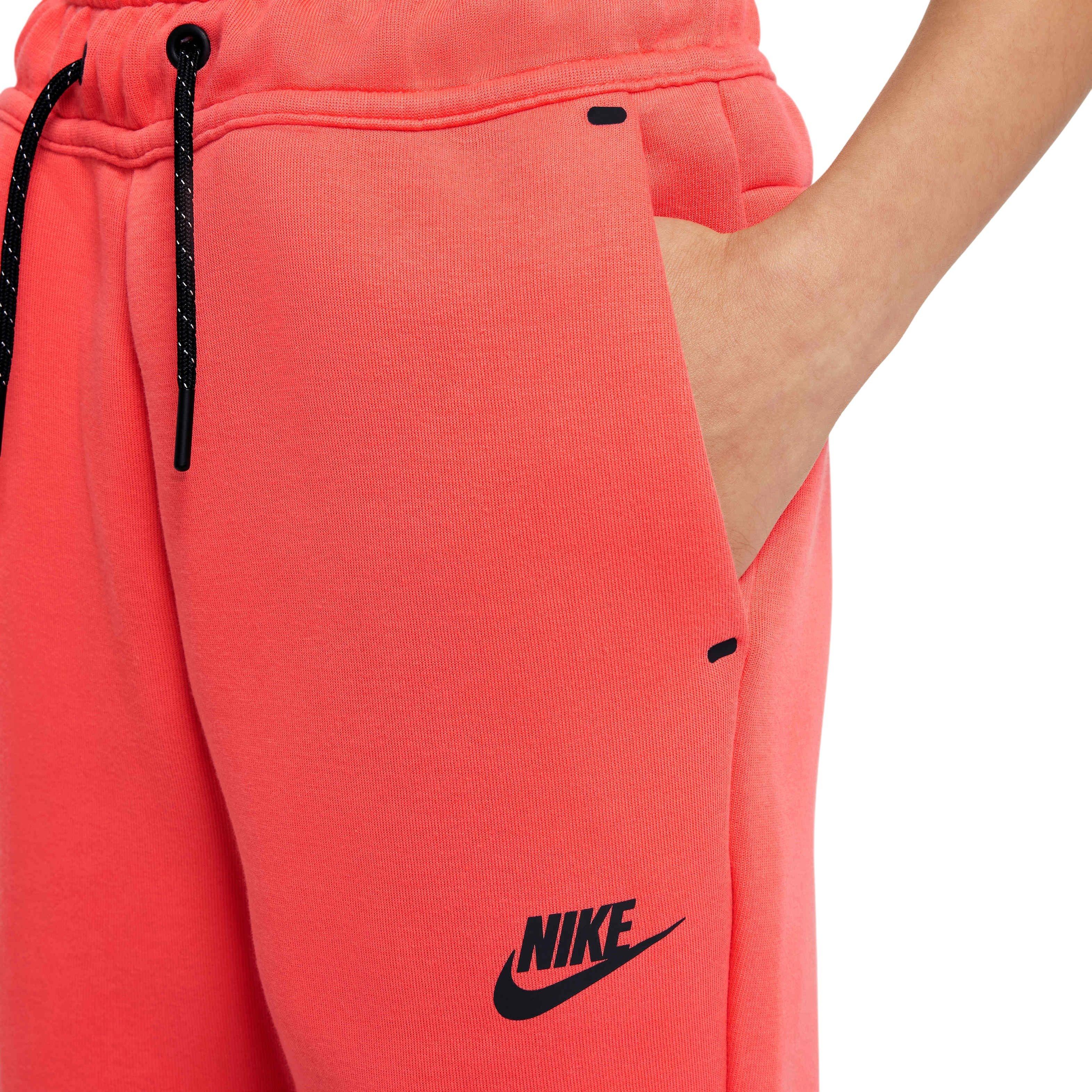 Nike Big Girls' Sportswear Tech Lightweight Fleece Joggers - ORANGE Thumbnail View 4
