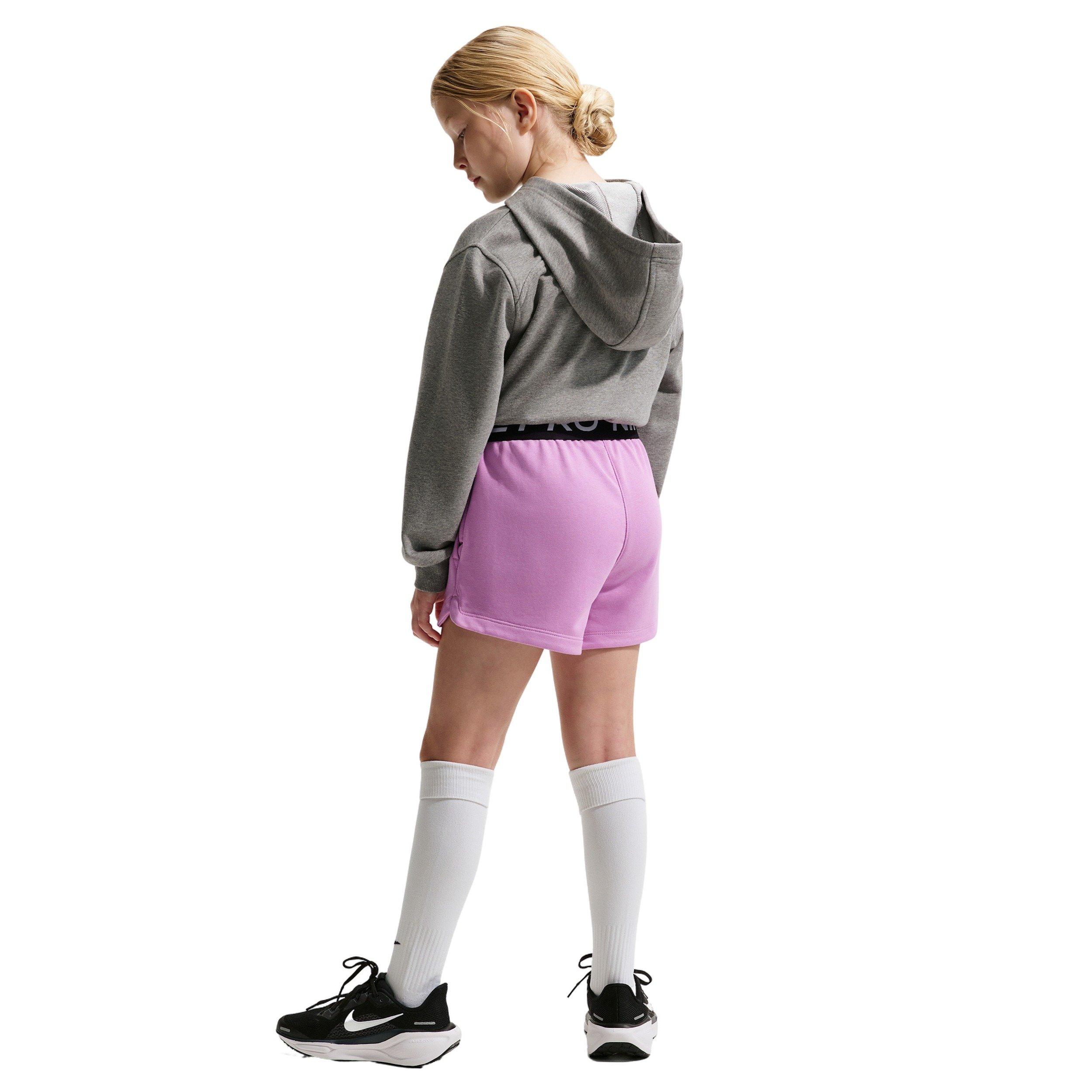Nike Big Girls' Pro Fleece Dri-FIT Shorts -Lt Magenta - LT MAGENTA Thumbnail View 5