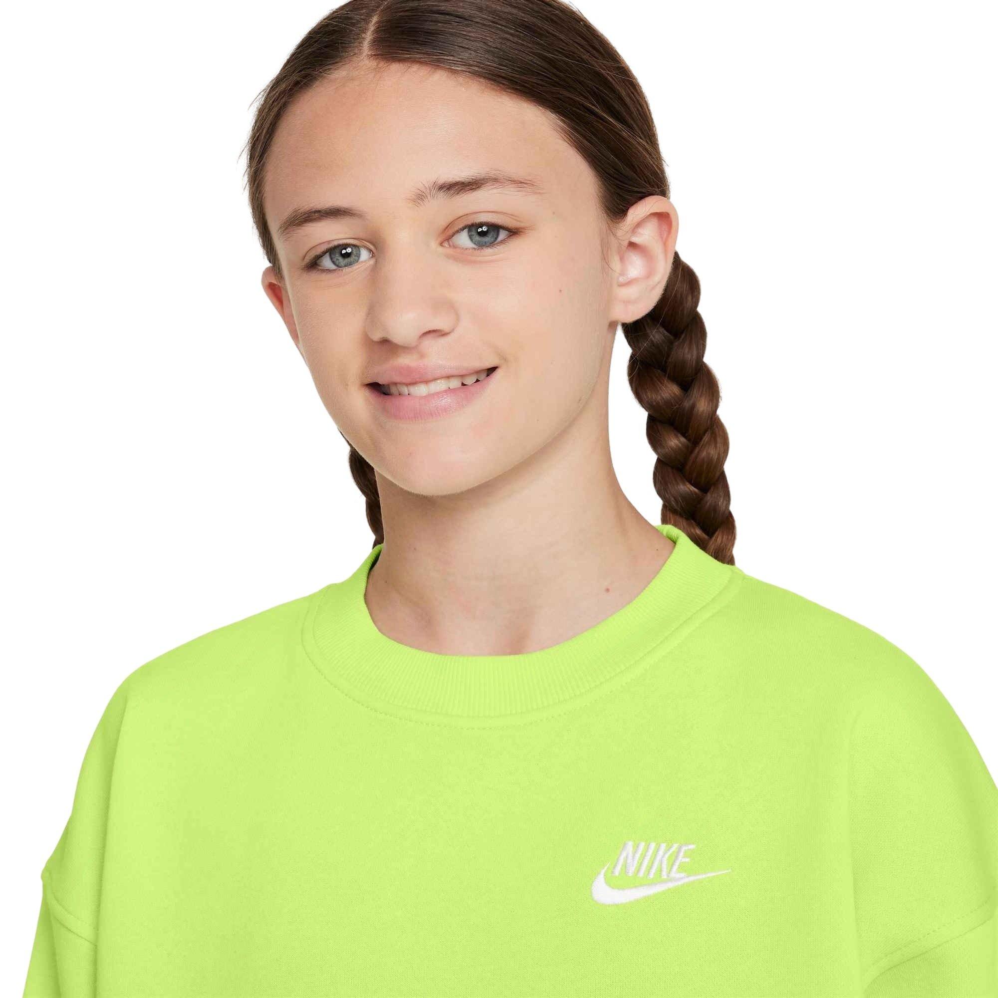 Nike Sportswear Club Fleece Oversized Crew LBR Oversized Big Girls' Sweatshirt