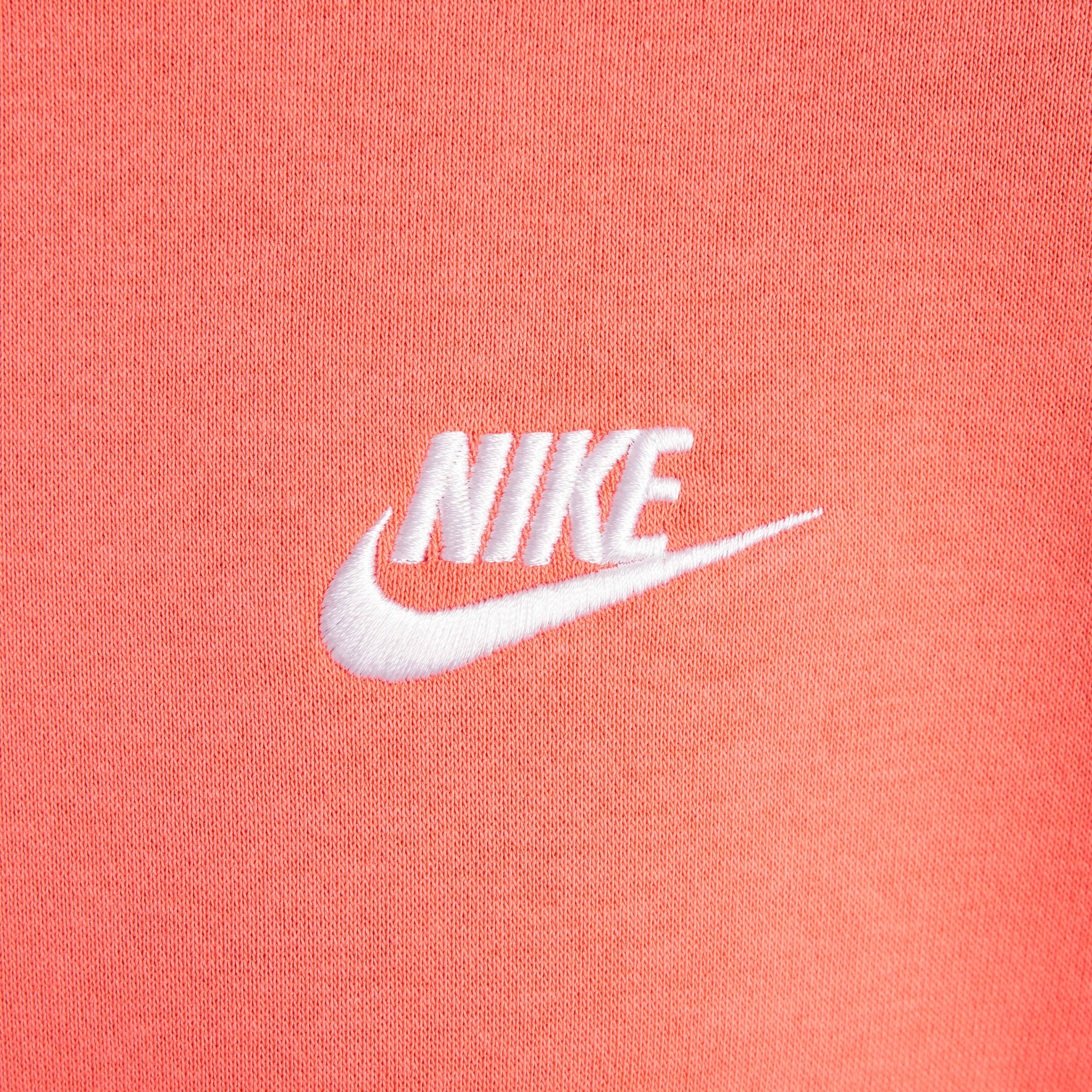 Nike Big Girls' Sportswear Club Fleece Oversized Crew LBR Sweatshirt - ORANGE Thumbnail View 4