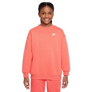Nike Big Girls' Sportswear Club Fleece Oversized Crew LBR Sweatshirt